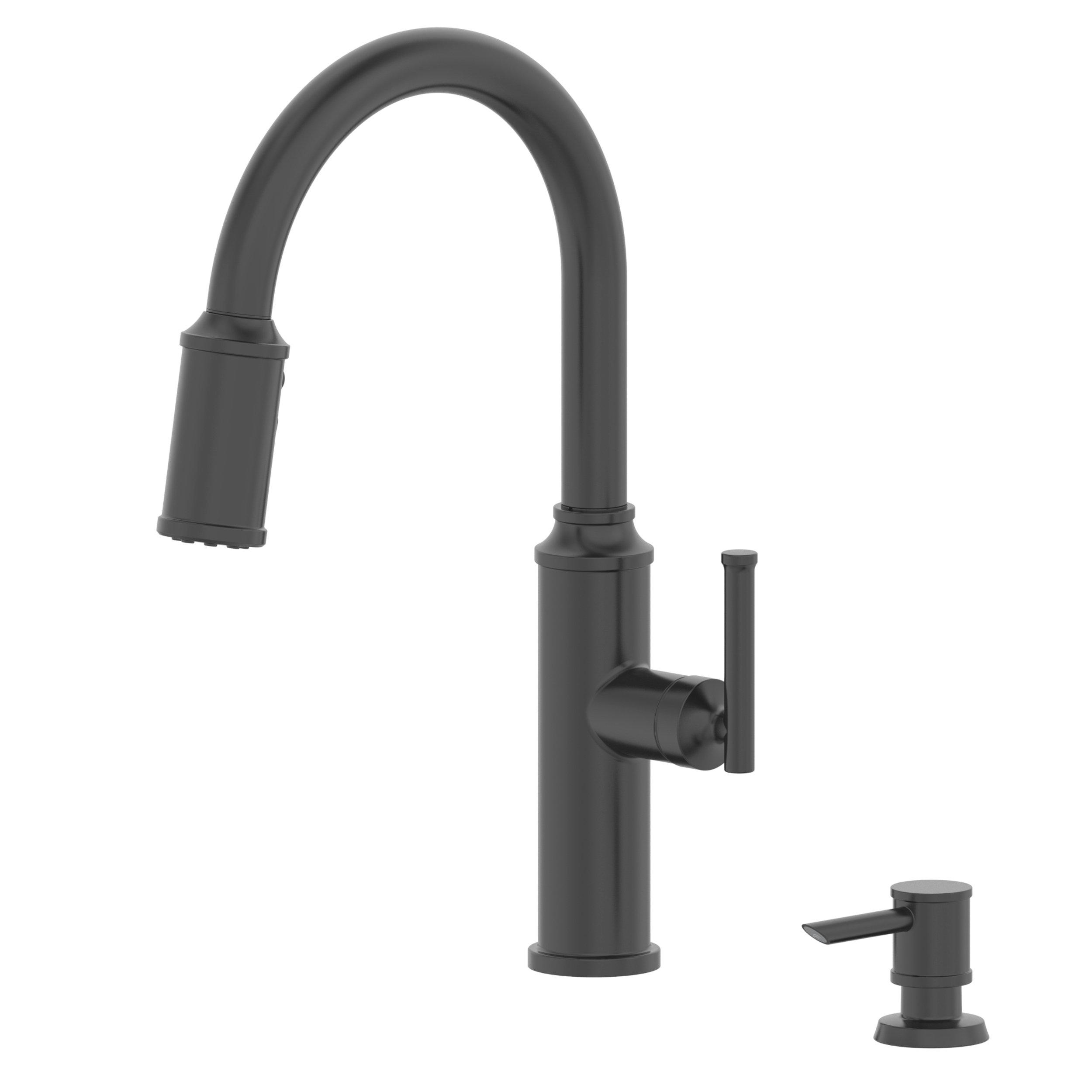 Athena Pull Down Matte Black Kitchen Faucet