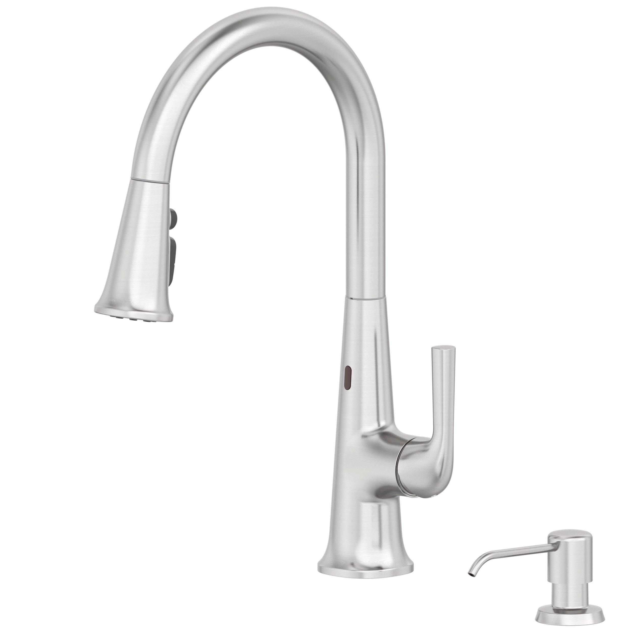 Iris Brushed Nickel Touchless Kitchen Faucet