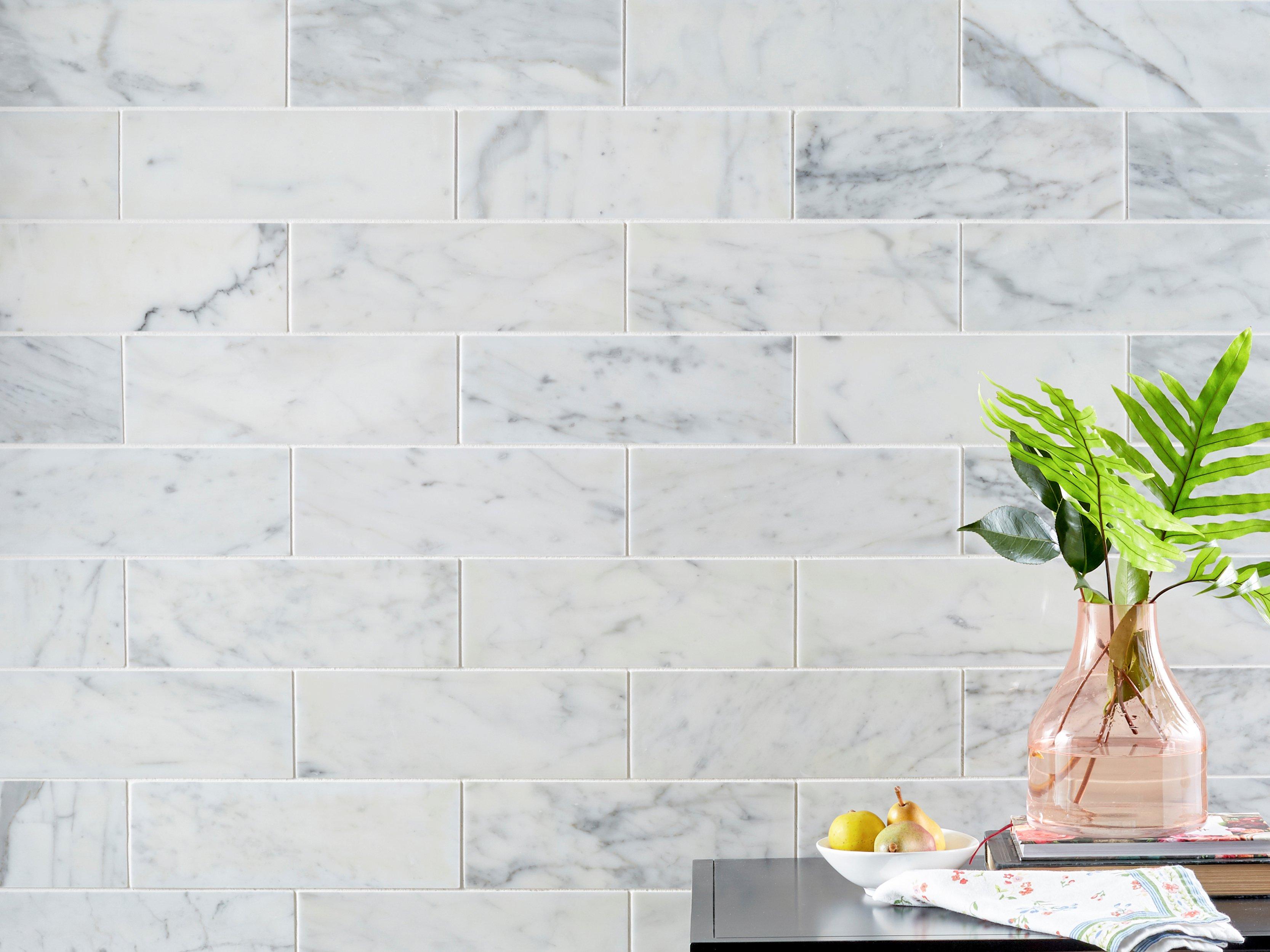 Statuario Honed Marble Tile