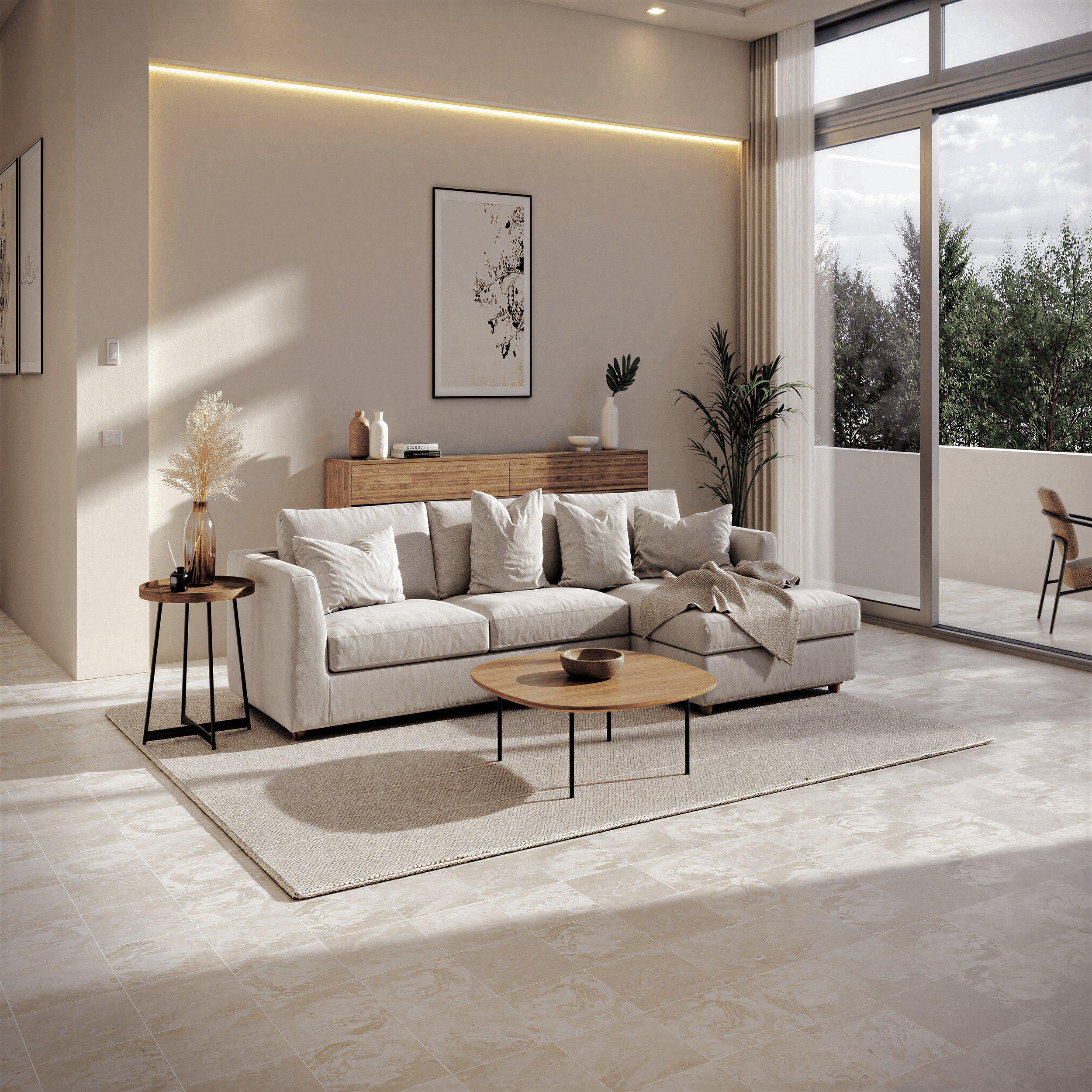 Modelo Beige Matte Ceramic Tile