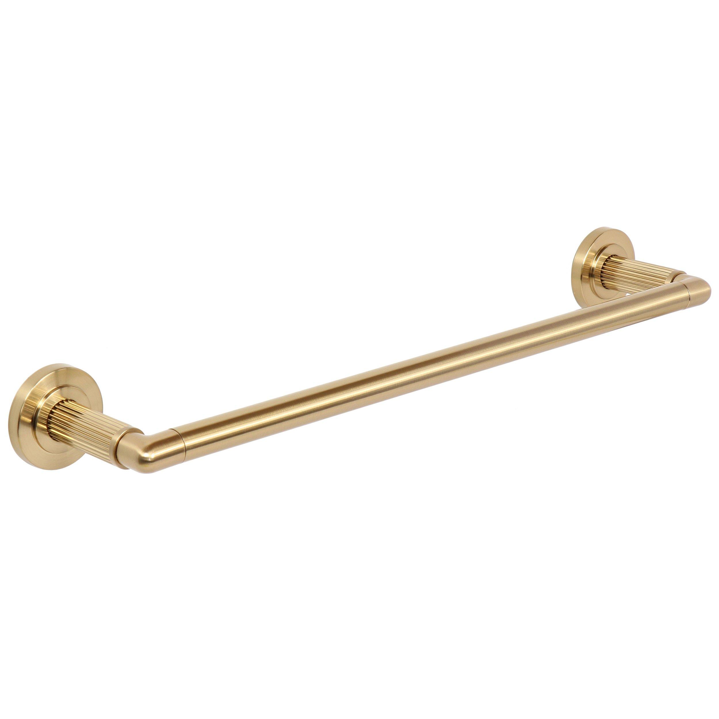Basel Brushed Gold 18 in. Towel Bar