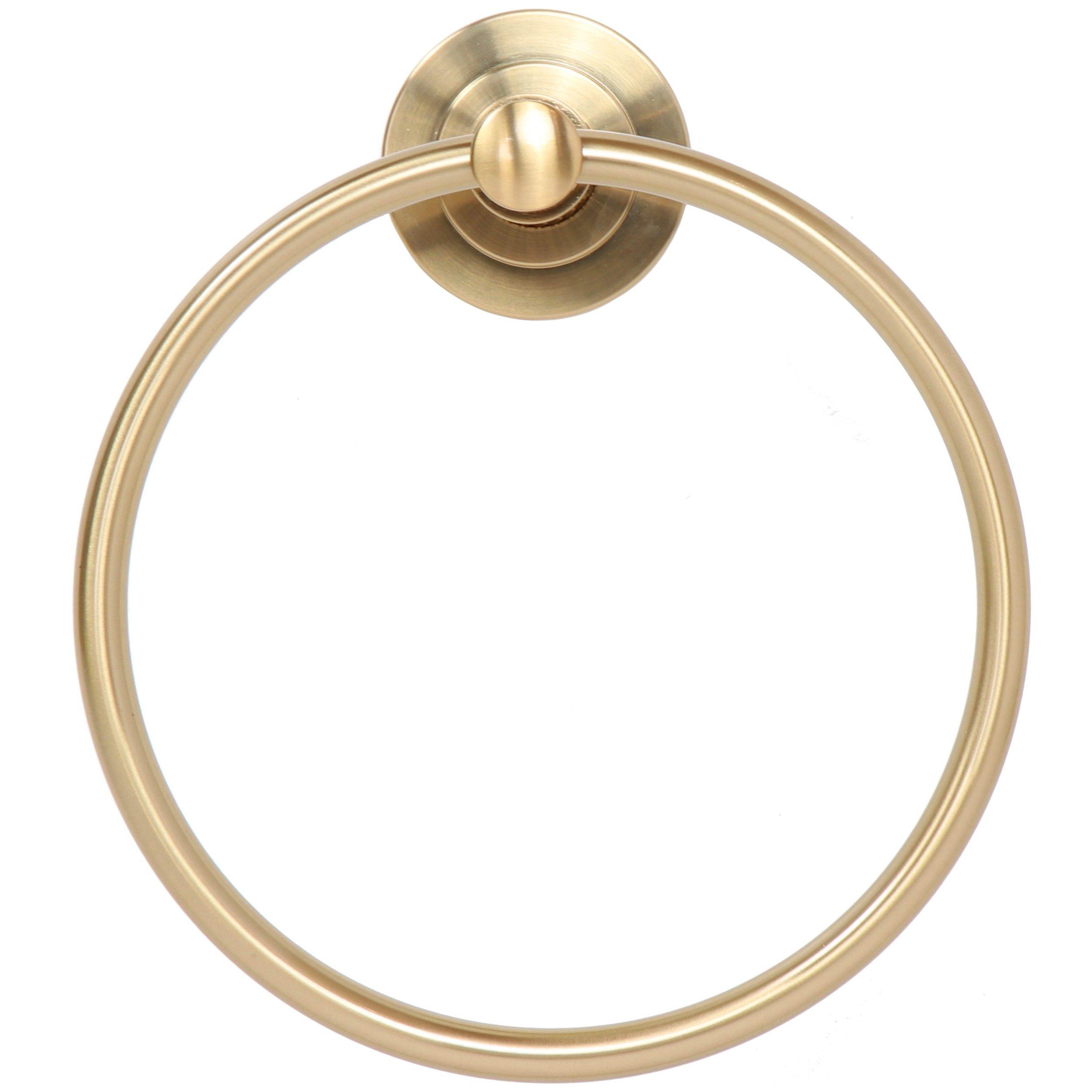 Basel Brushed Gold Towel Ring