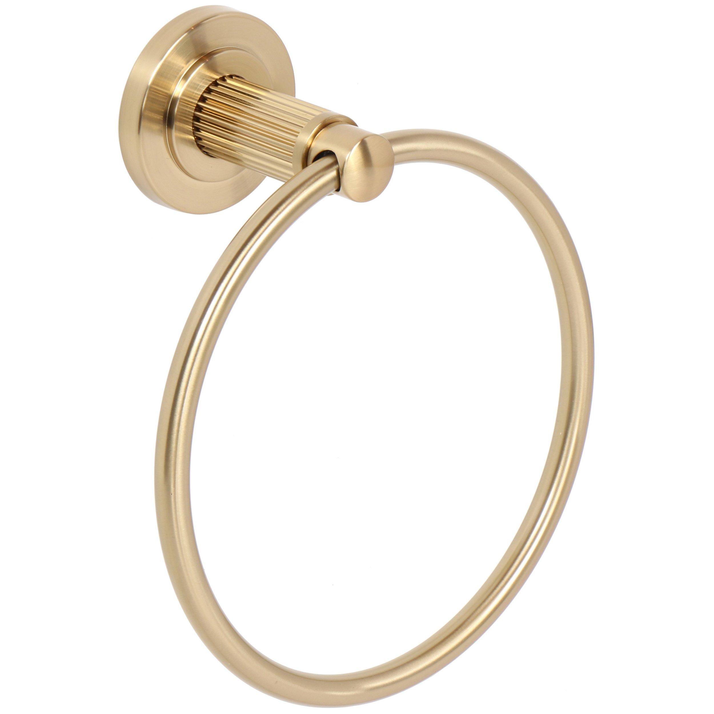 Basel Brushed Gold Towel Ring