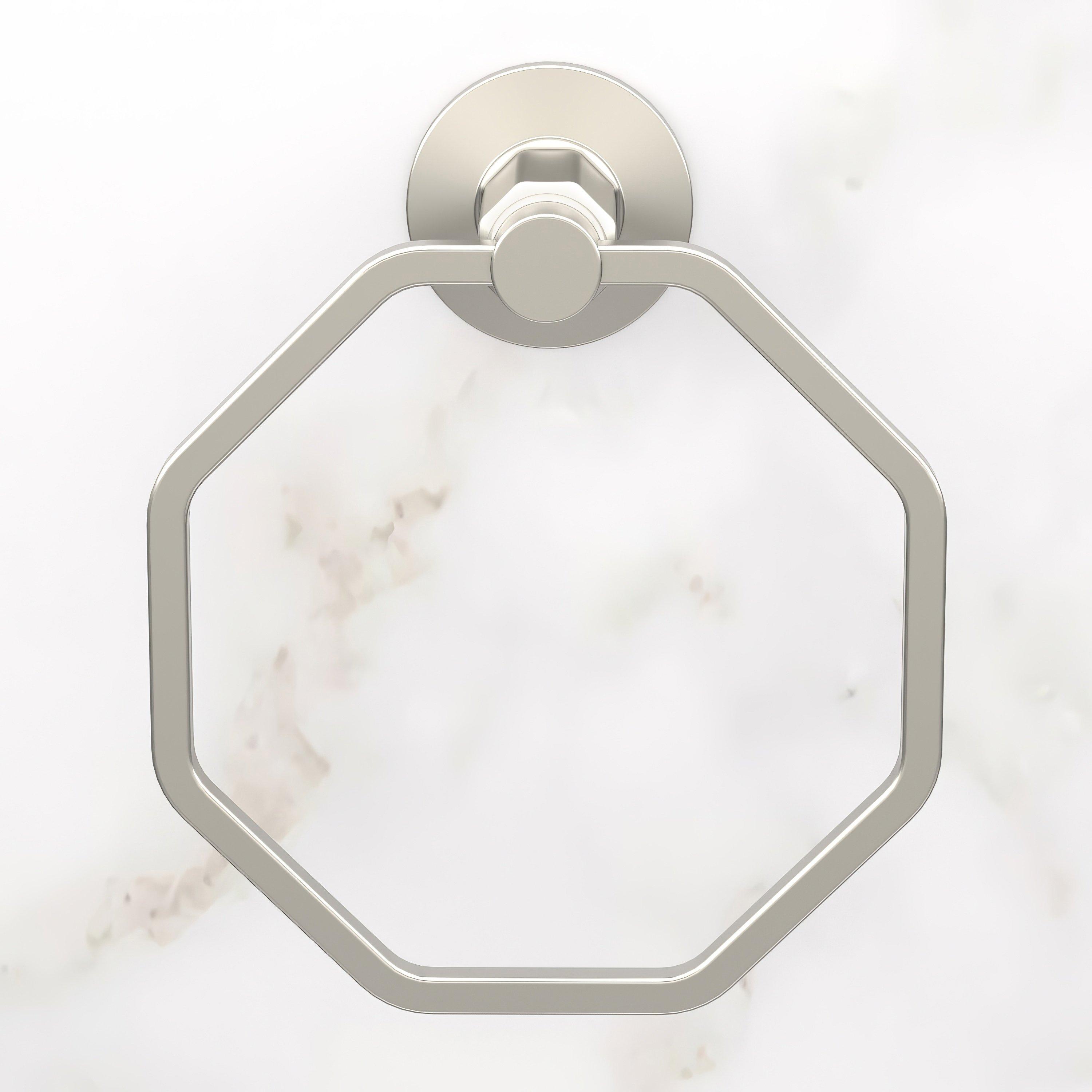 Corinth Brushed Nickel Towel Ring