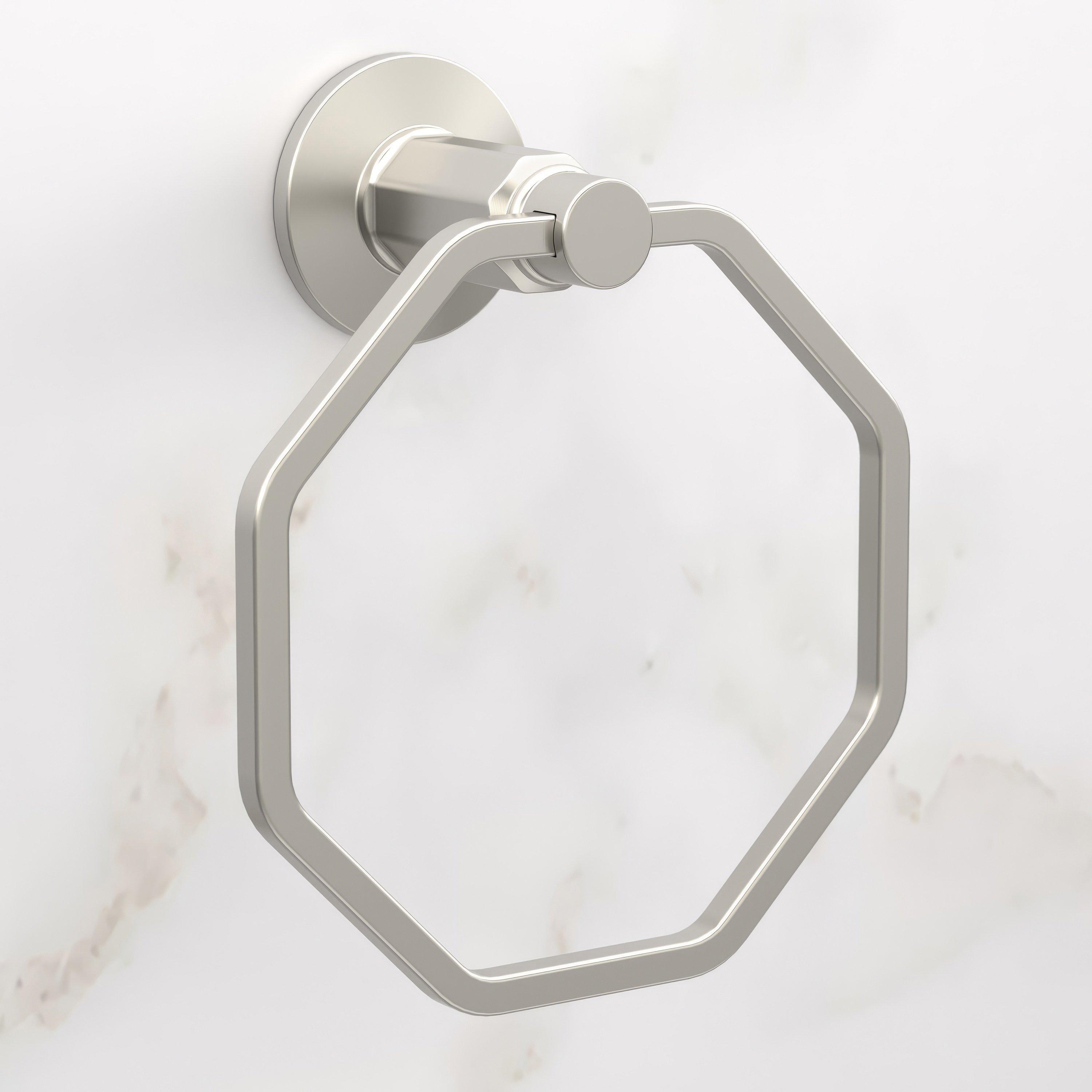 Corinth Brushed Nickel Towel Ring
