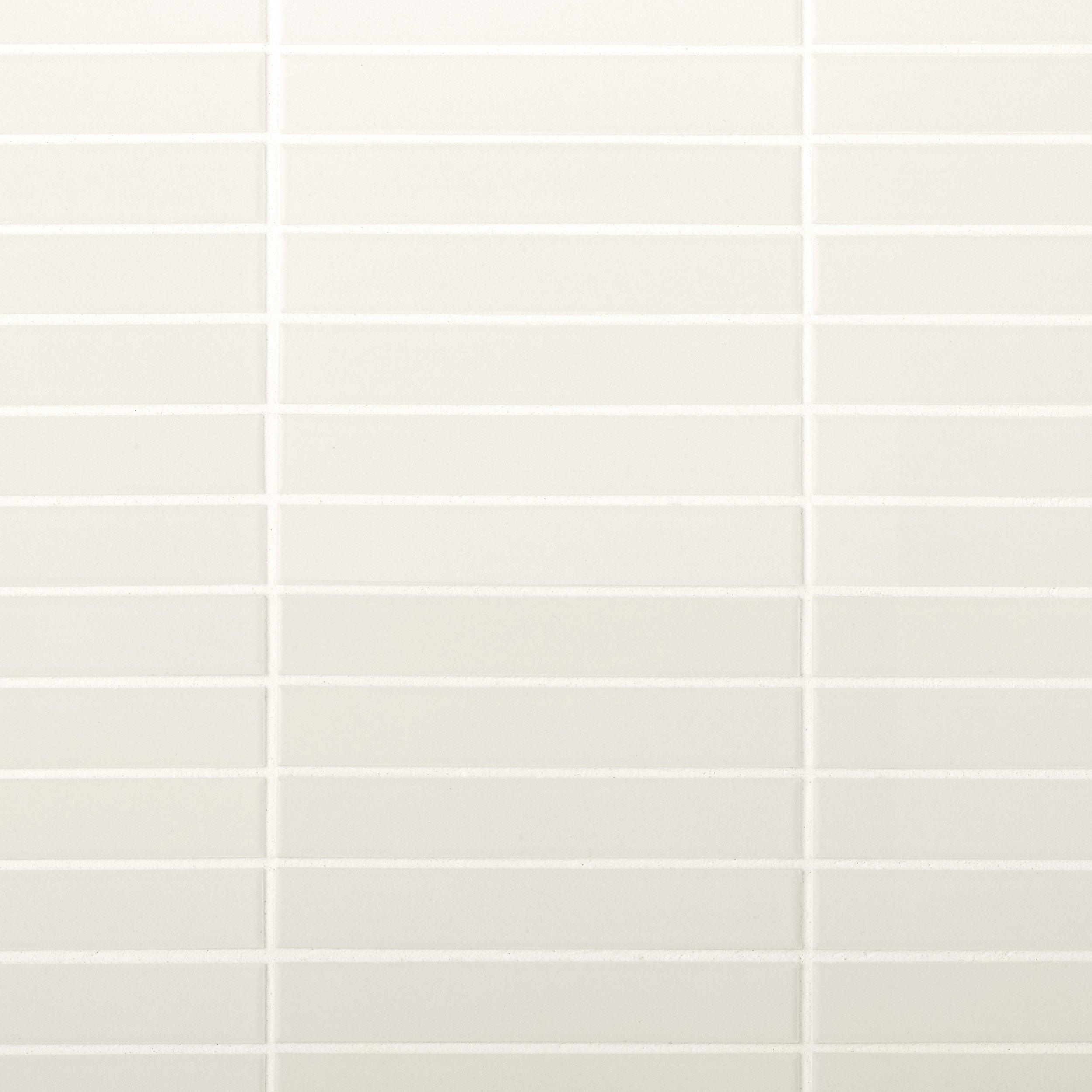 White Stack Unglazed Porcelain Mosaic II