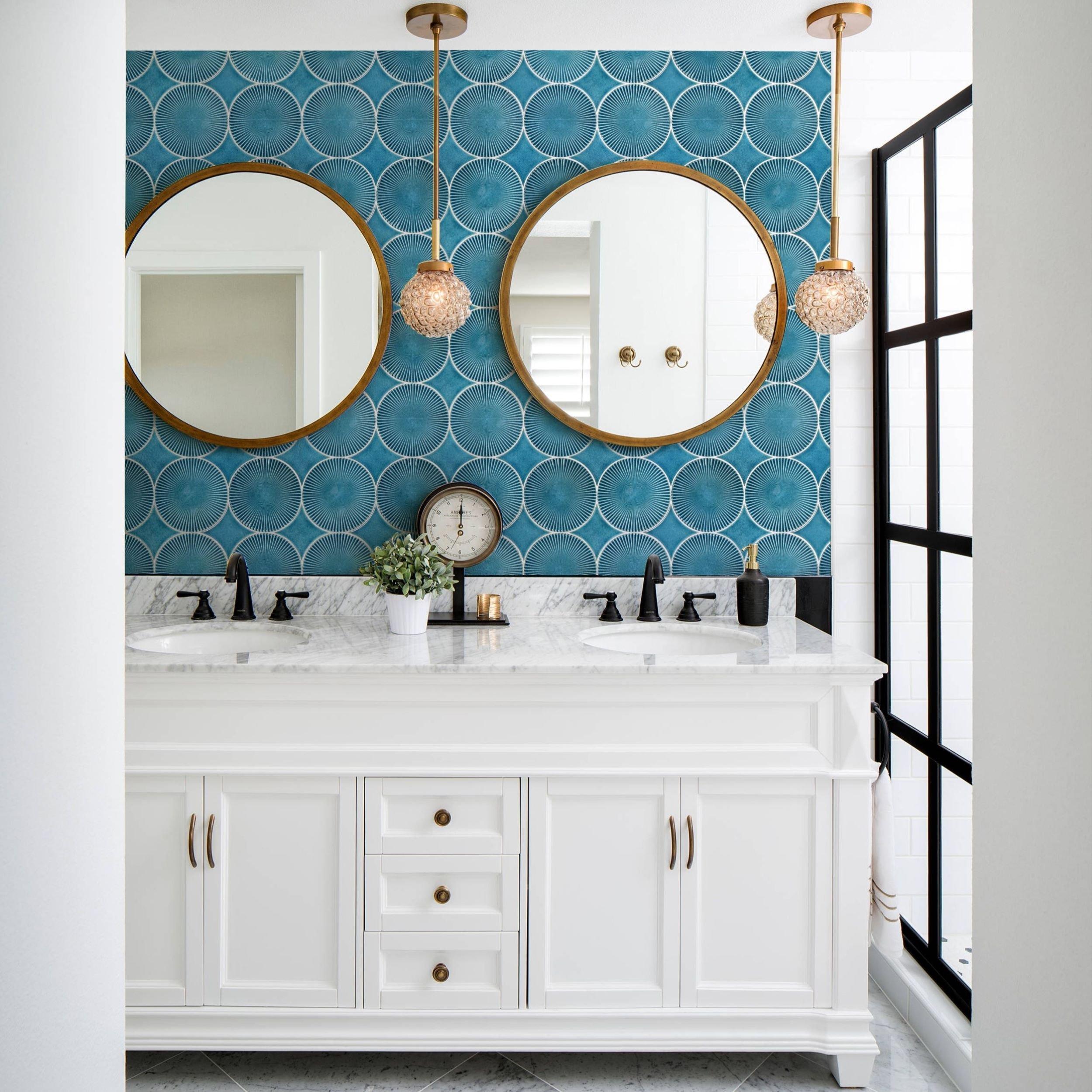 Celeste Circle Ceramic Mosaic