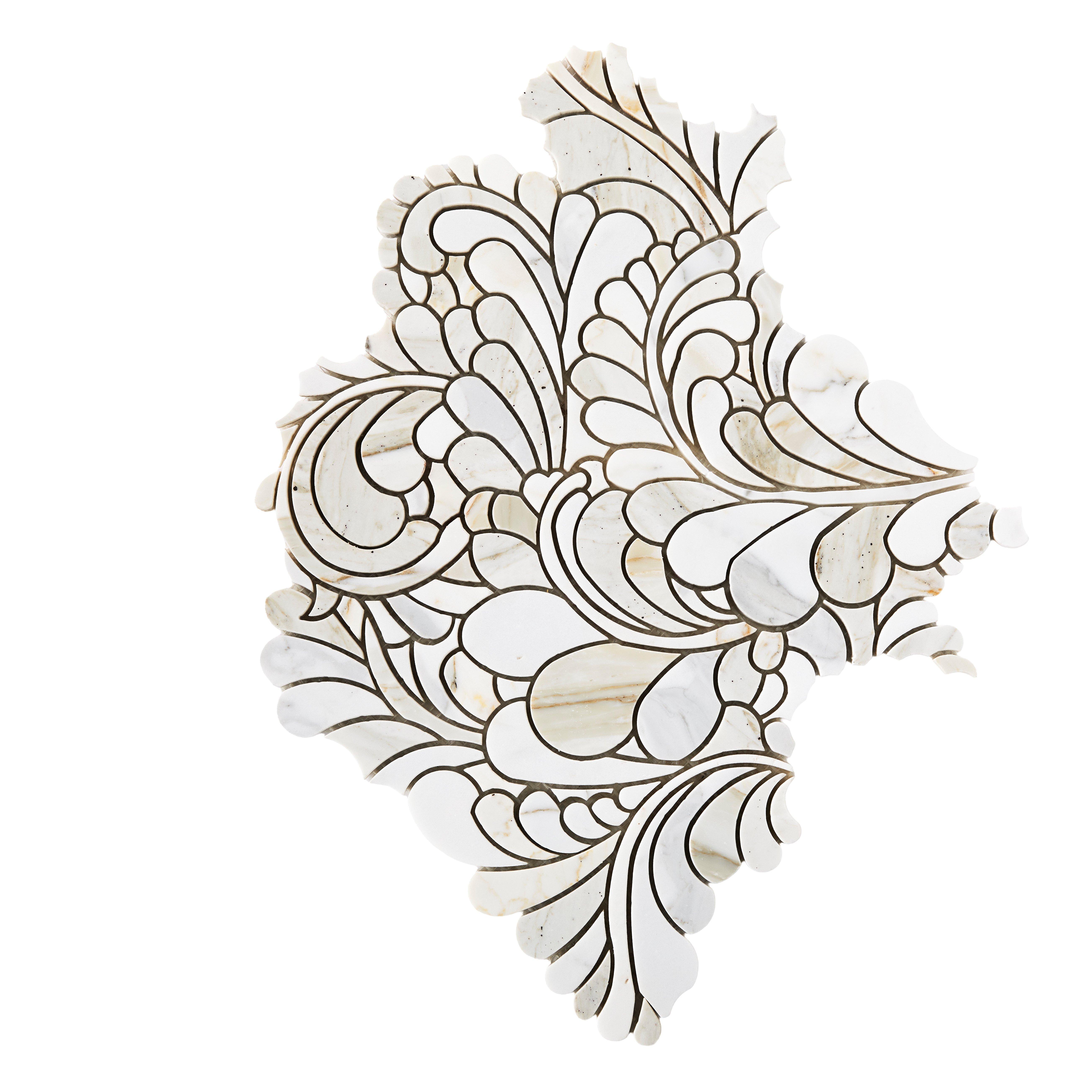 Pavone Calacatta Waterjet Marble Mosaic