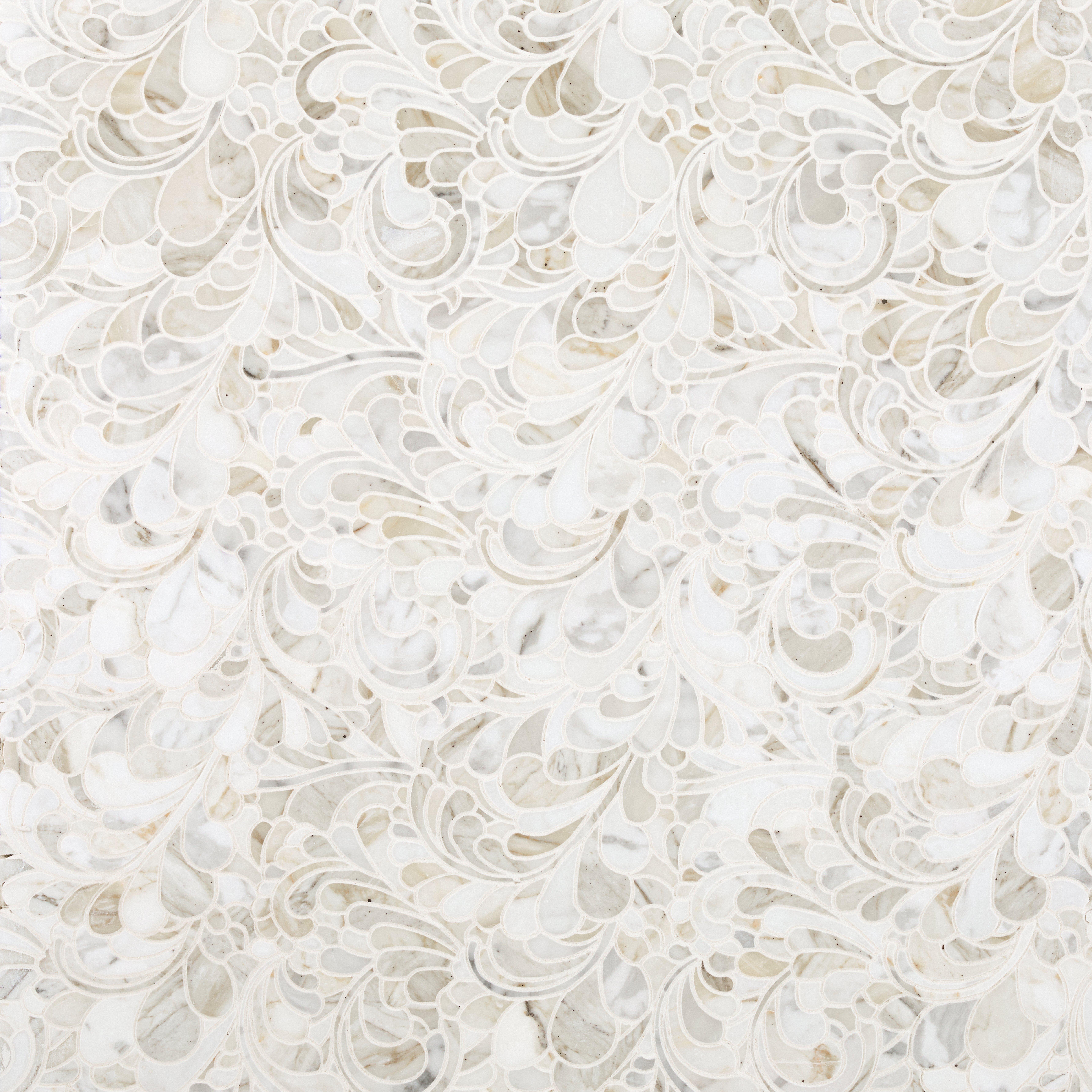 Pavone Calacatta Waterjet Marble Mosaic