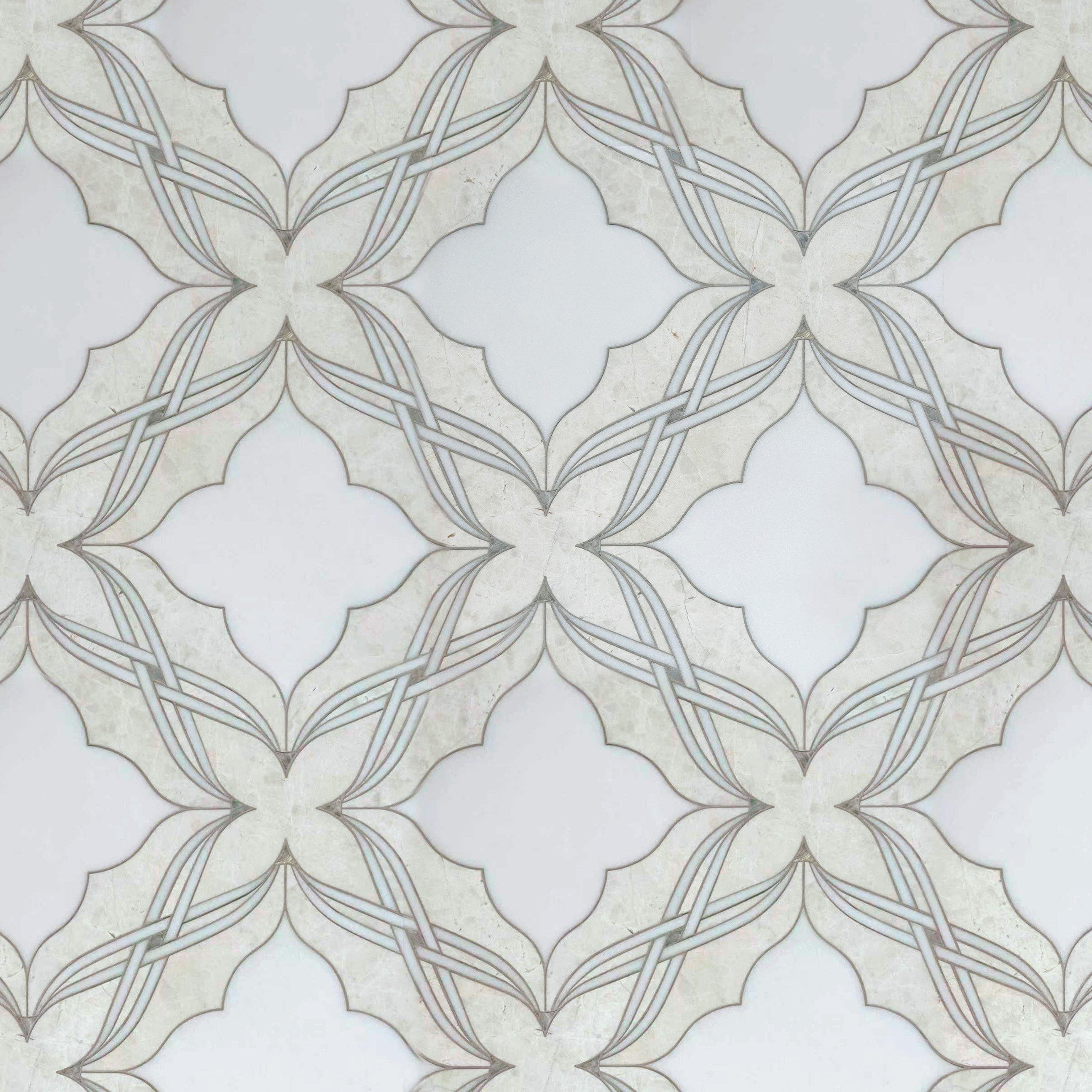 Melody Thassos Waterjet Marble Mosaic