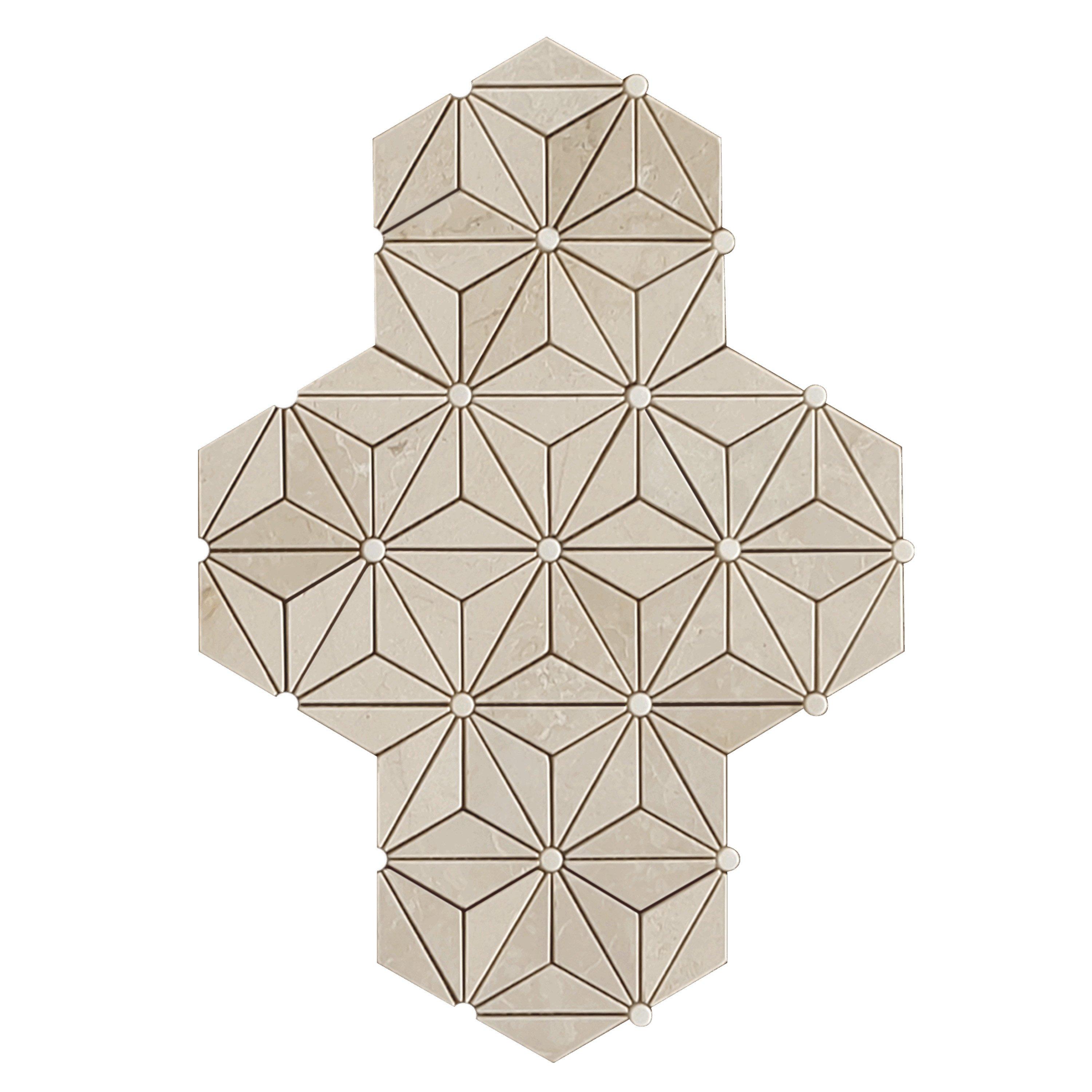 Nova Botticino Dolomite Honed Marble Mosaic