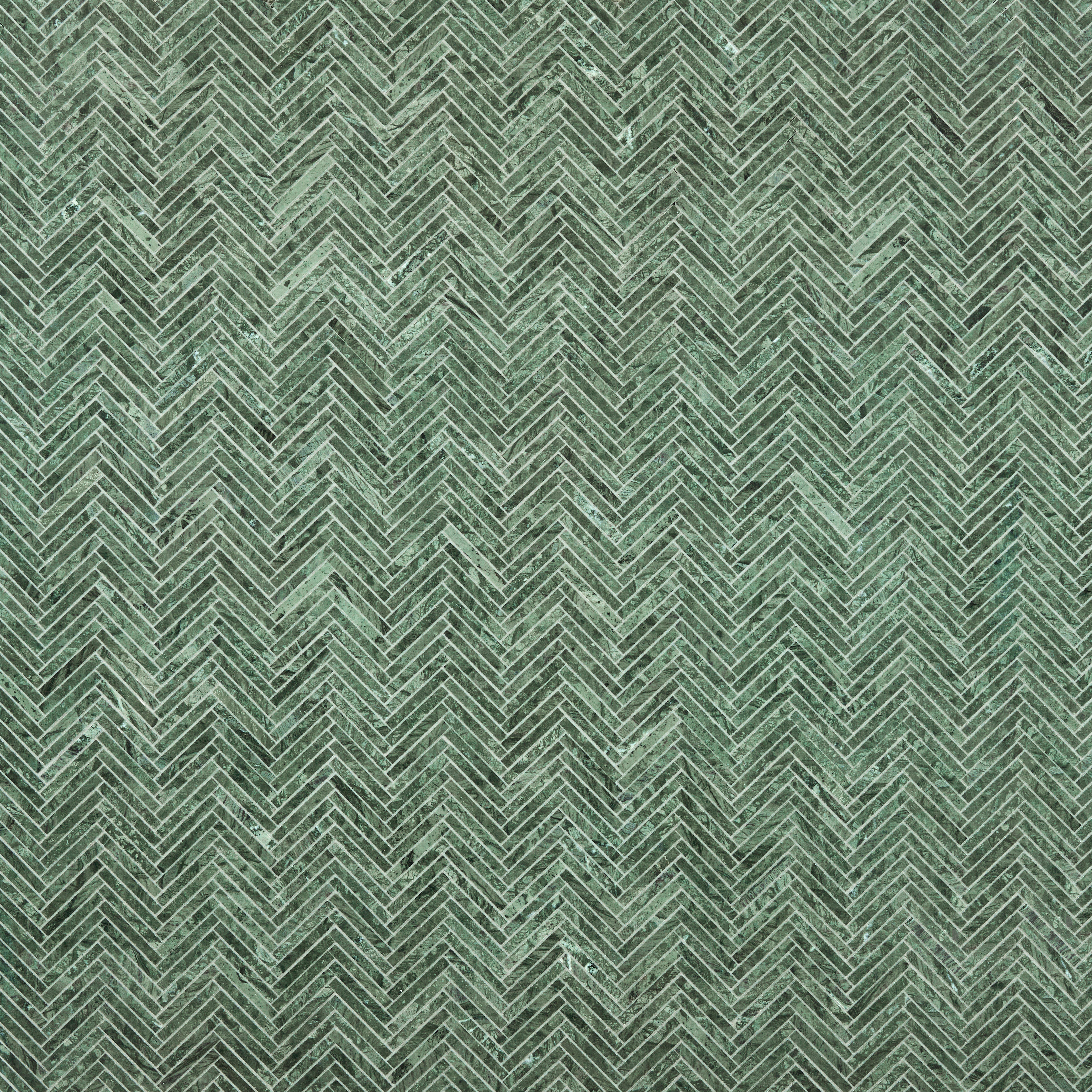 Raja Green Herringbone Honed Marble Mosaic