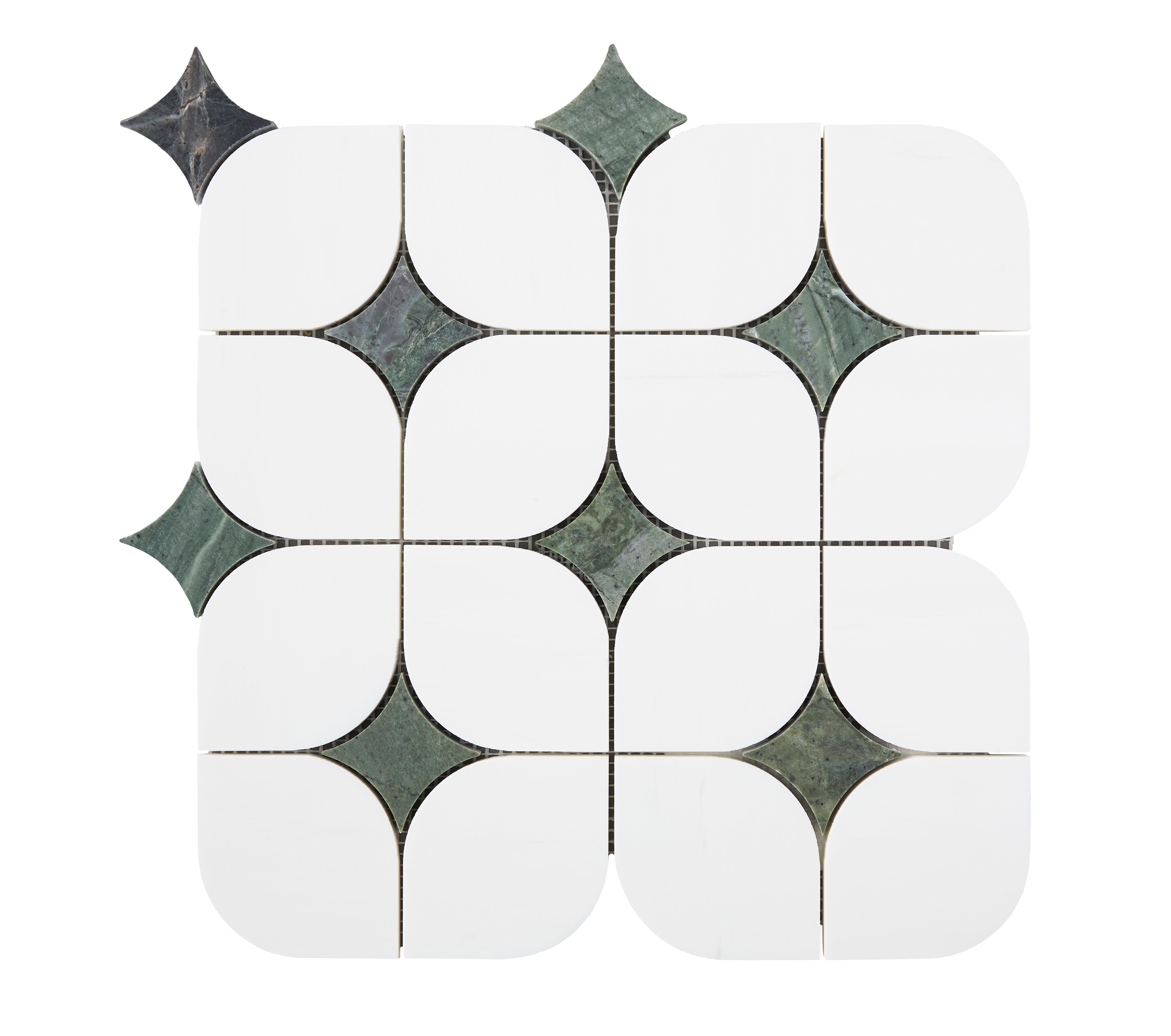 Felix Dolomite Green Honed Marble Mosaic