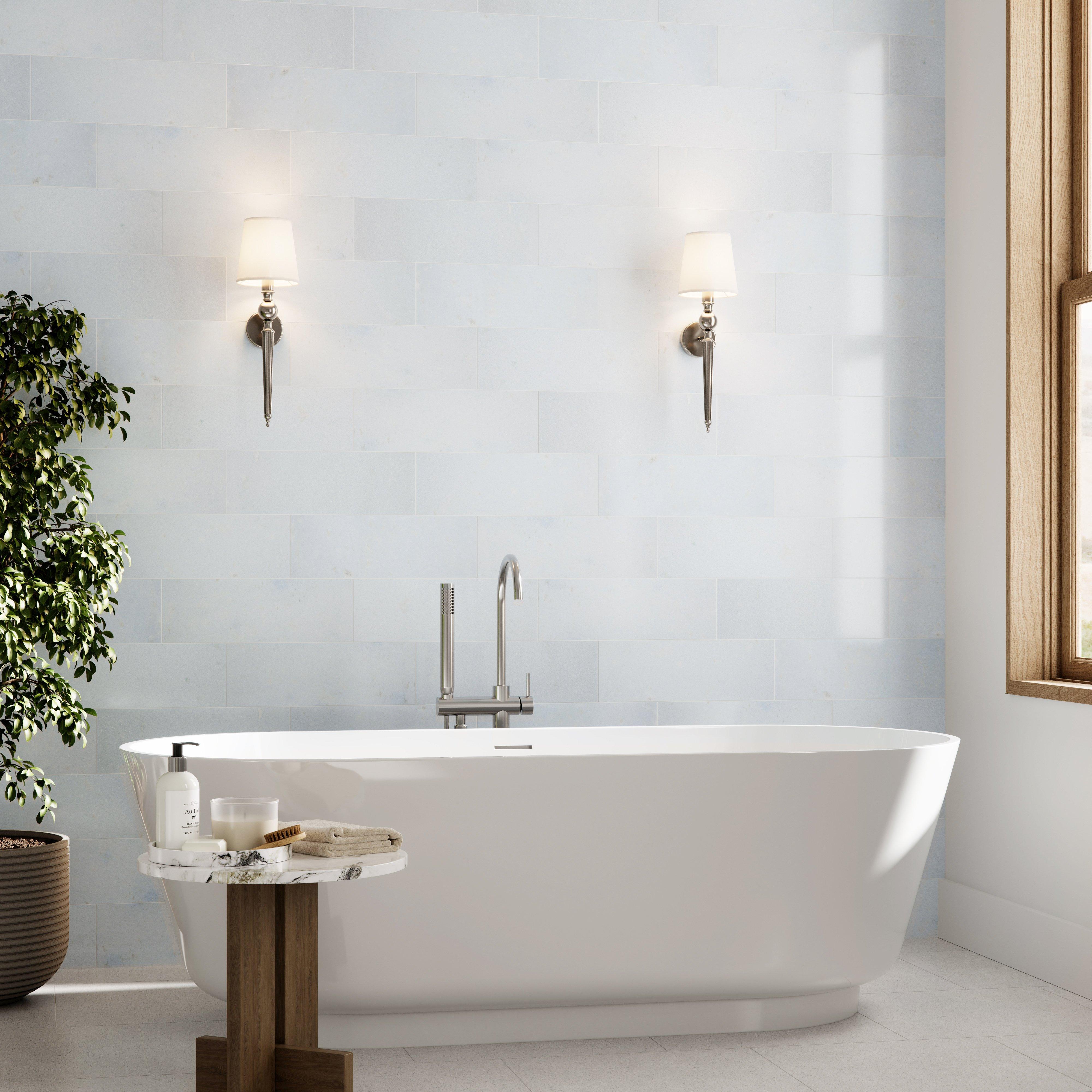 Blue Celeste Polished Marble Tile