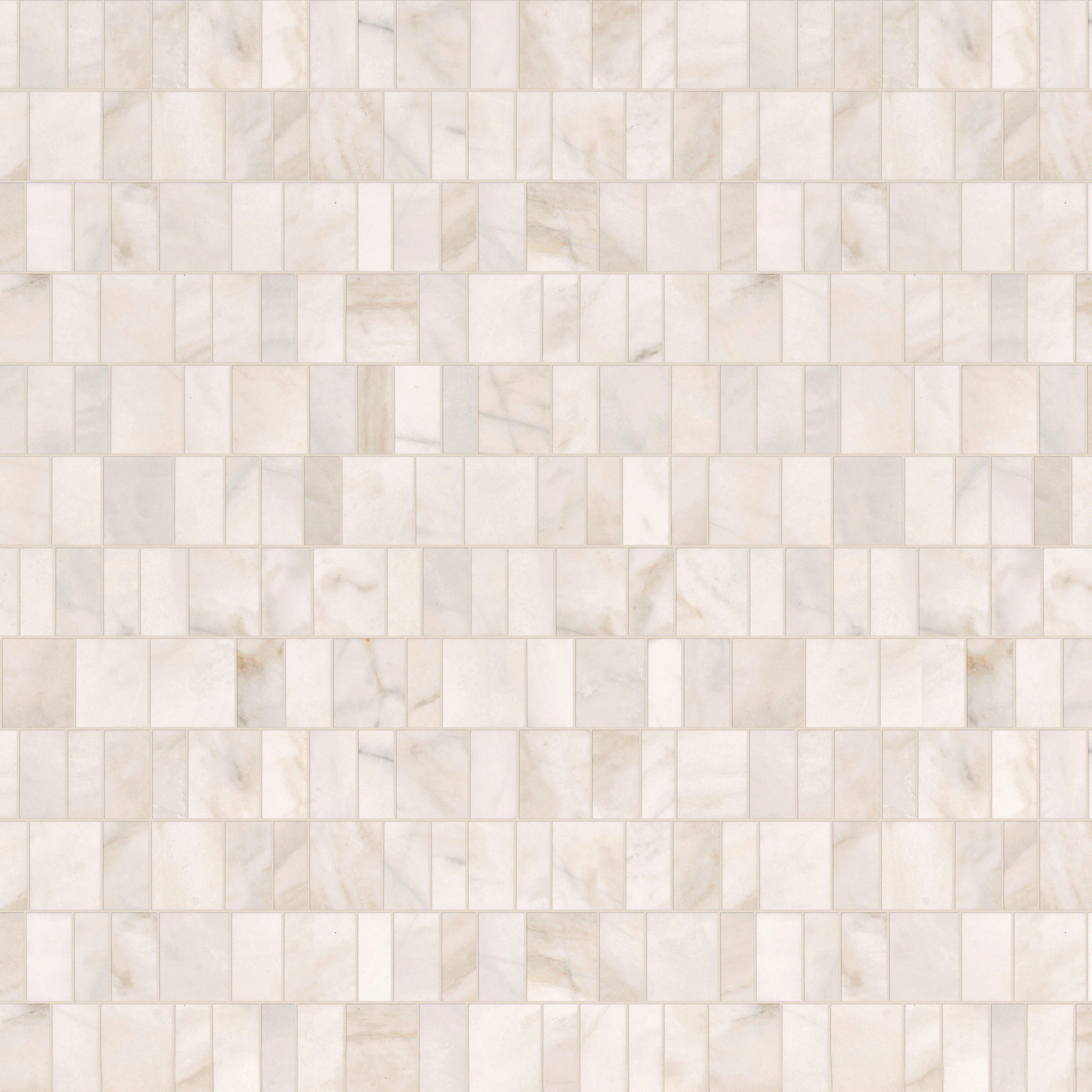 Pandoro Offset Honed Marble Mosaic