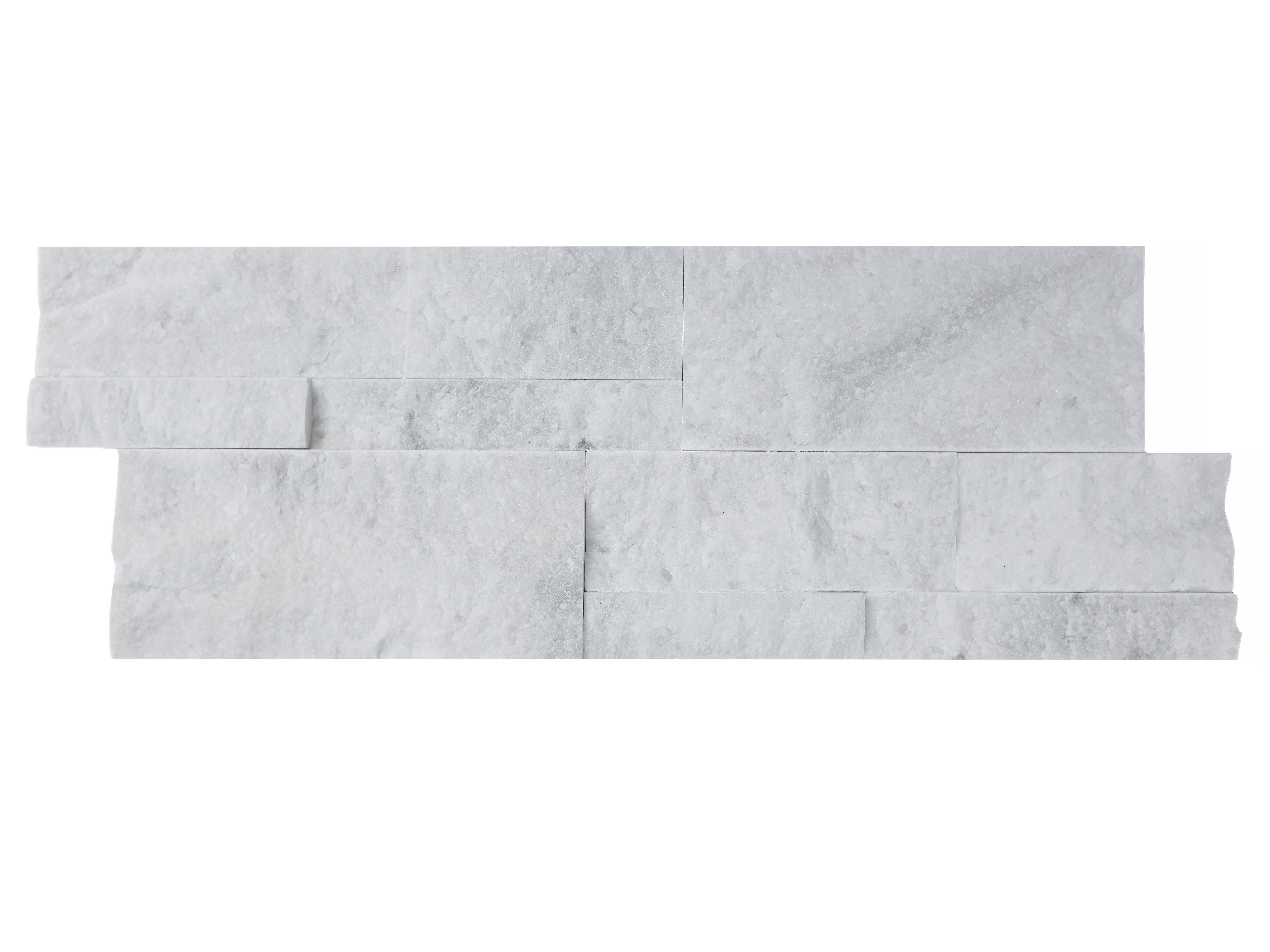Polar Ice Split Faced Marble Ledger Panel