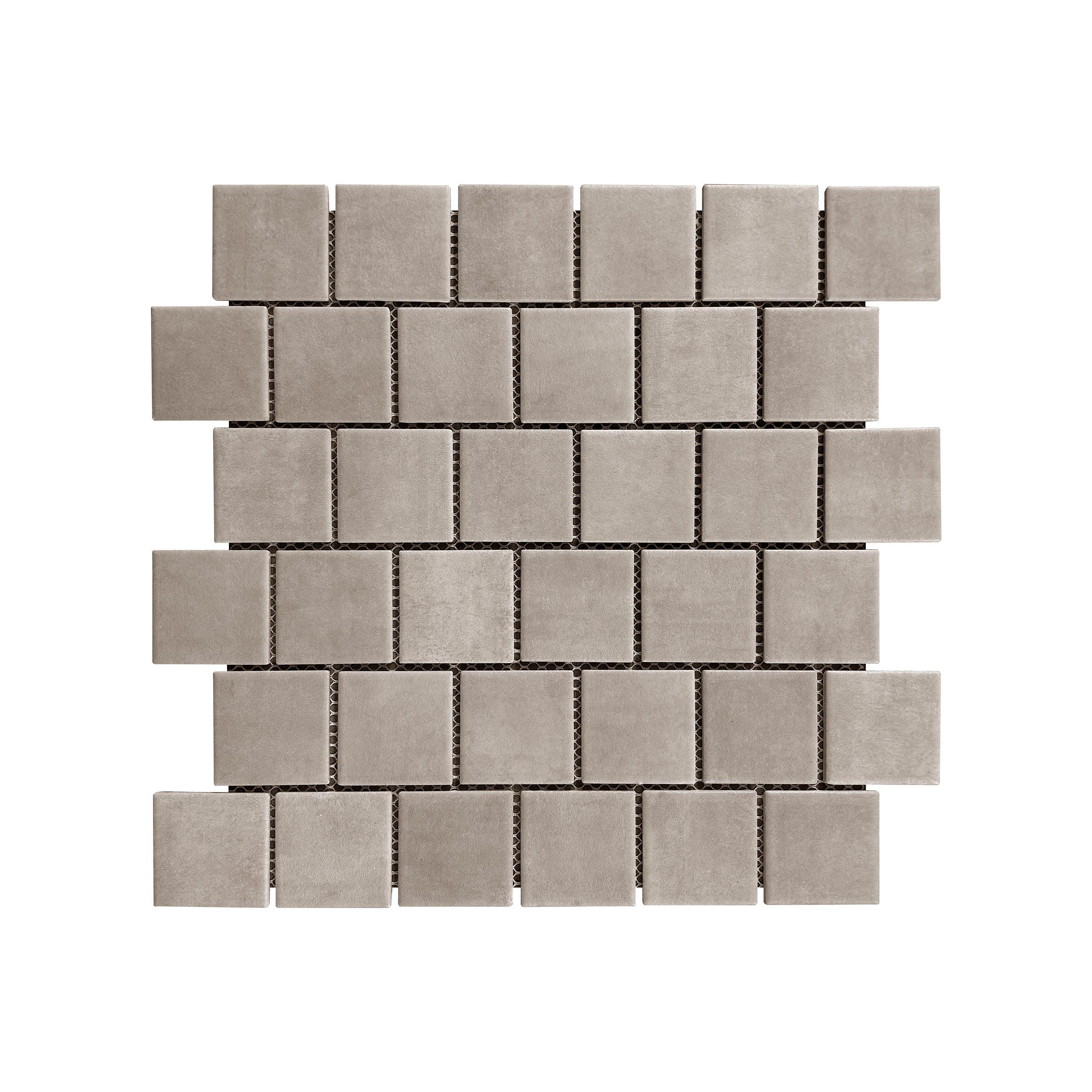 Vista Lux Fog Square Matte Porcelain Mosaic