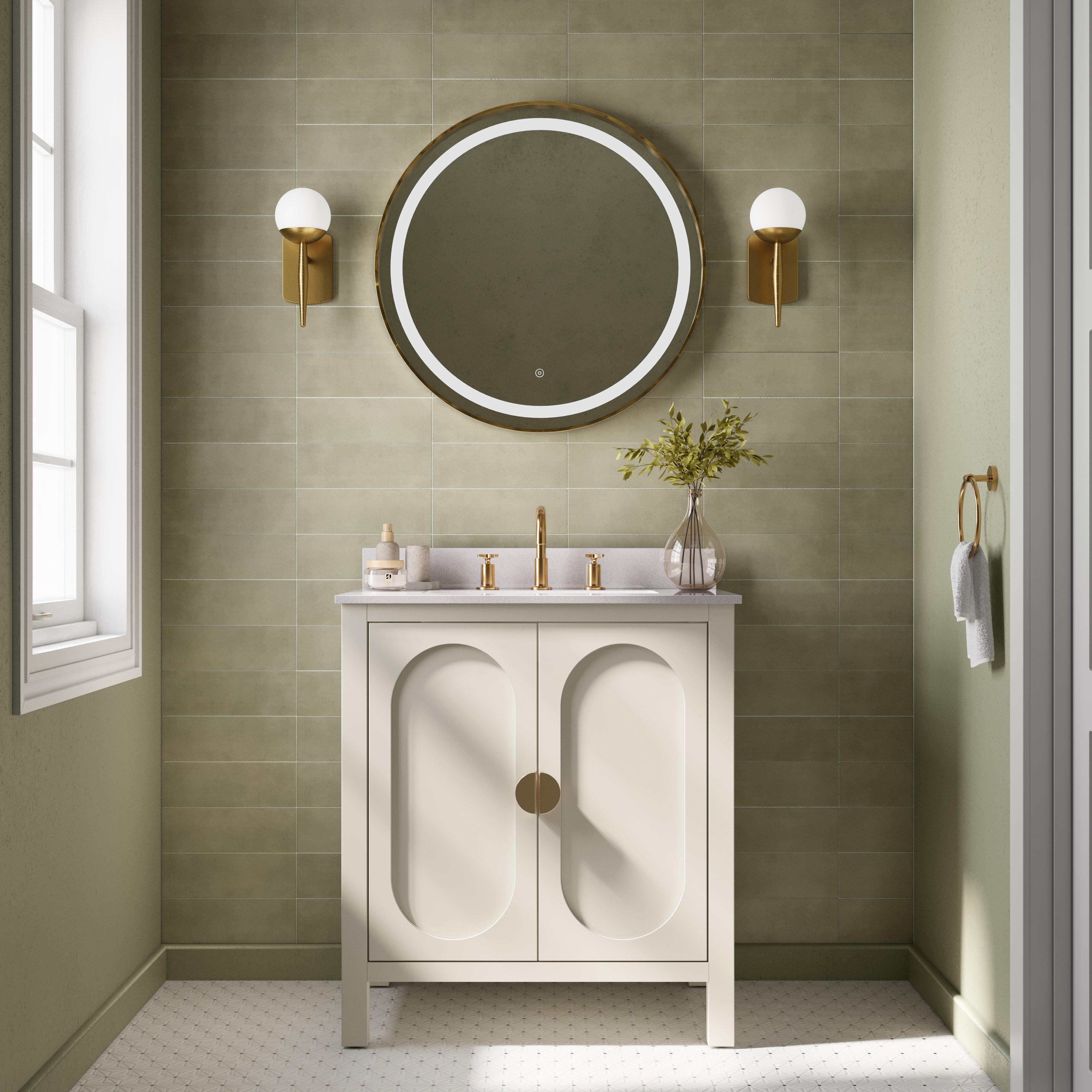 Nova Dolomite Brass Polished Marble Mosaic