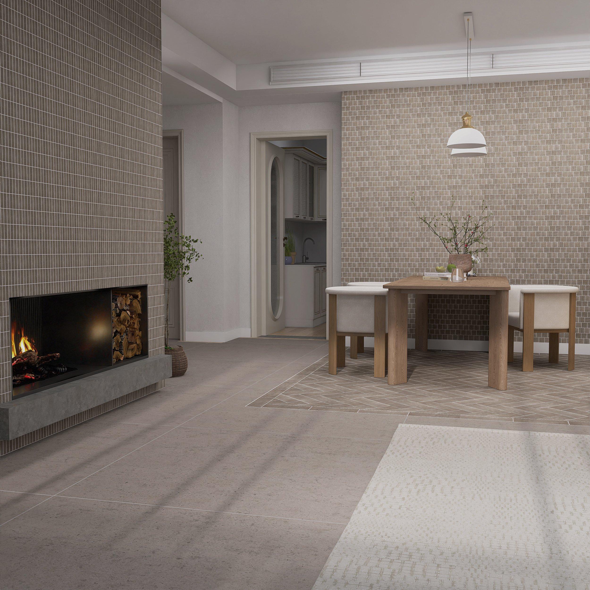 Vista Lux Earth Square Matte Porcelain Mosaic