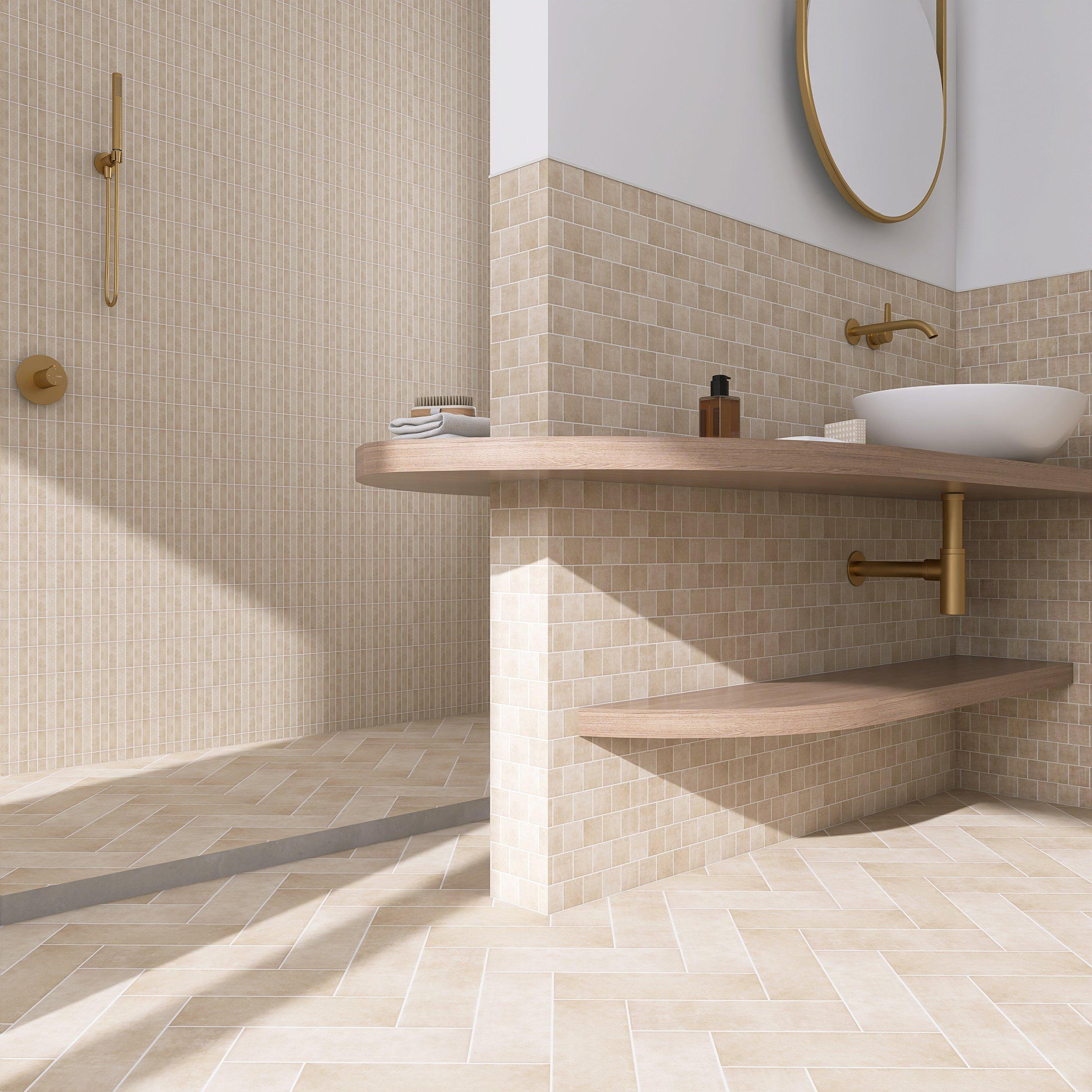 Vista Lux Dune Off Set Square Porcelain Mosaic