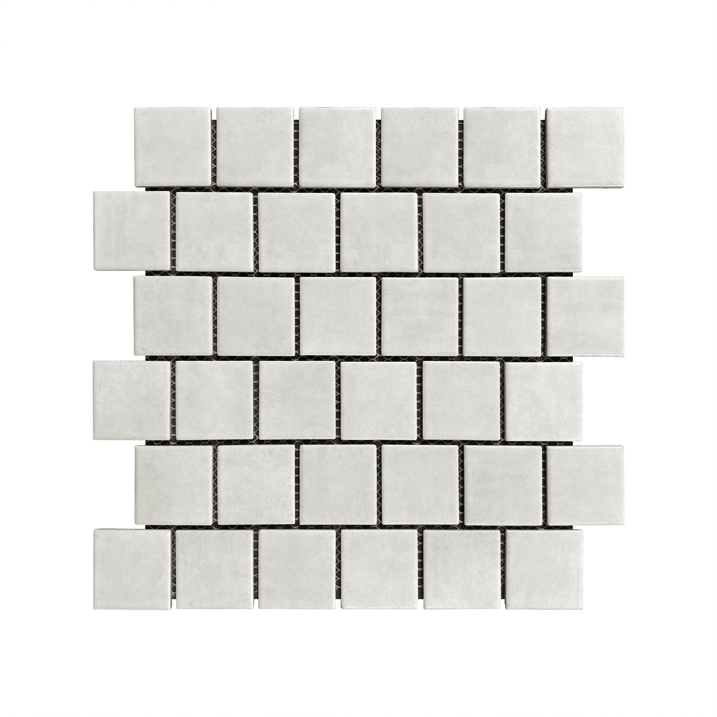 Vista Lux Sand Off Set Square Porcelain Mosaic