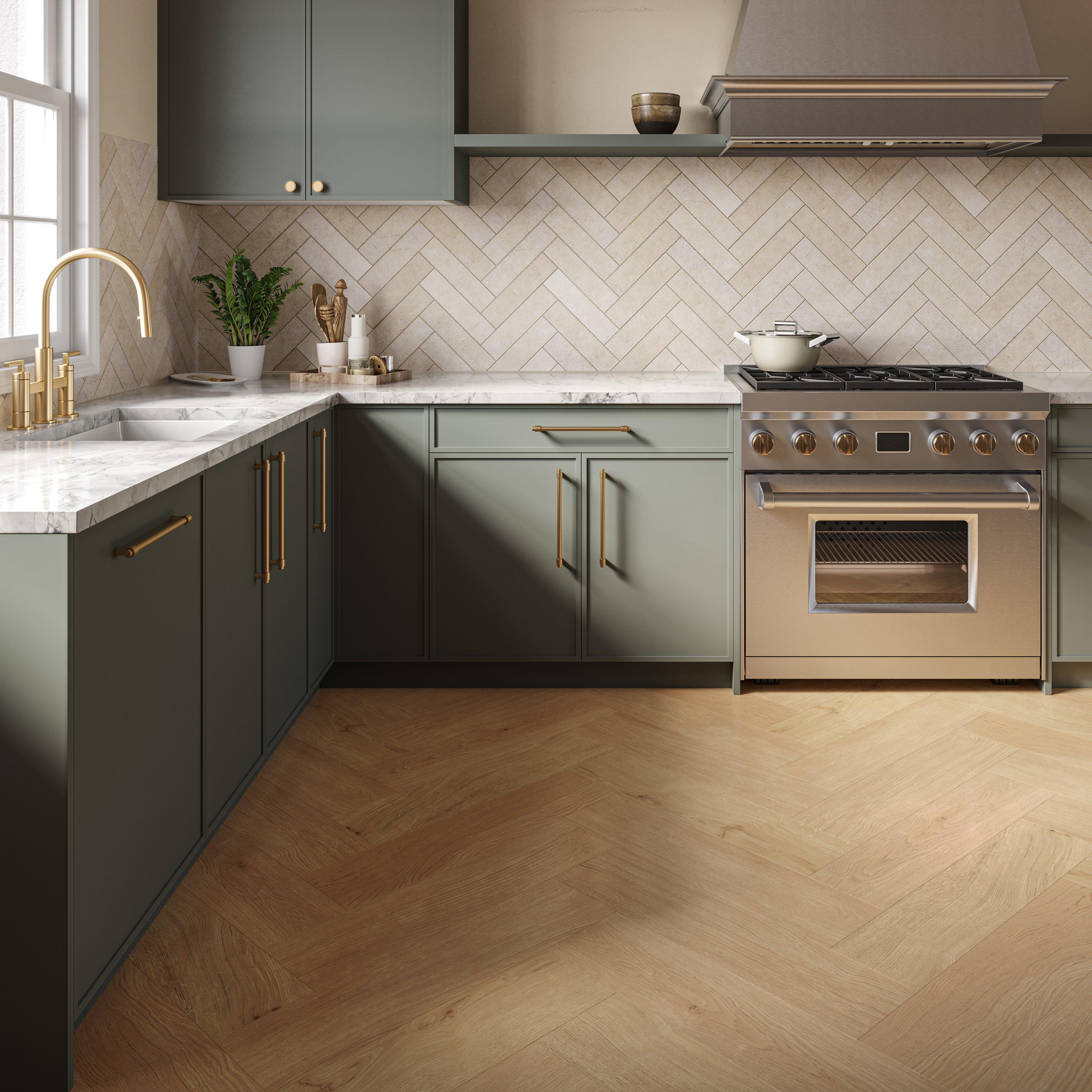 Asher Bridge Brushed Gold Kitchen Faucet