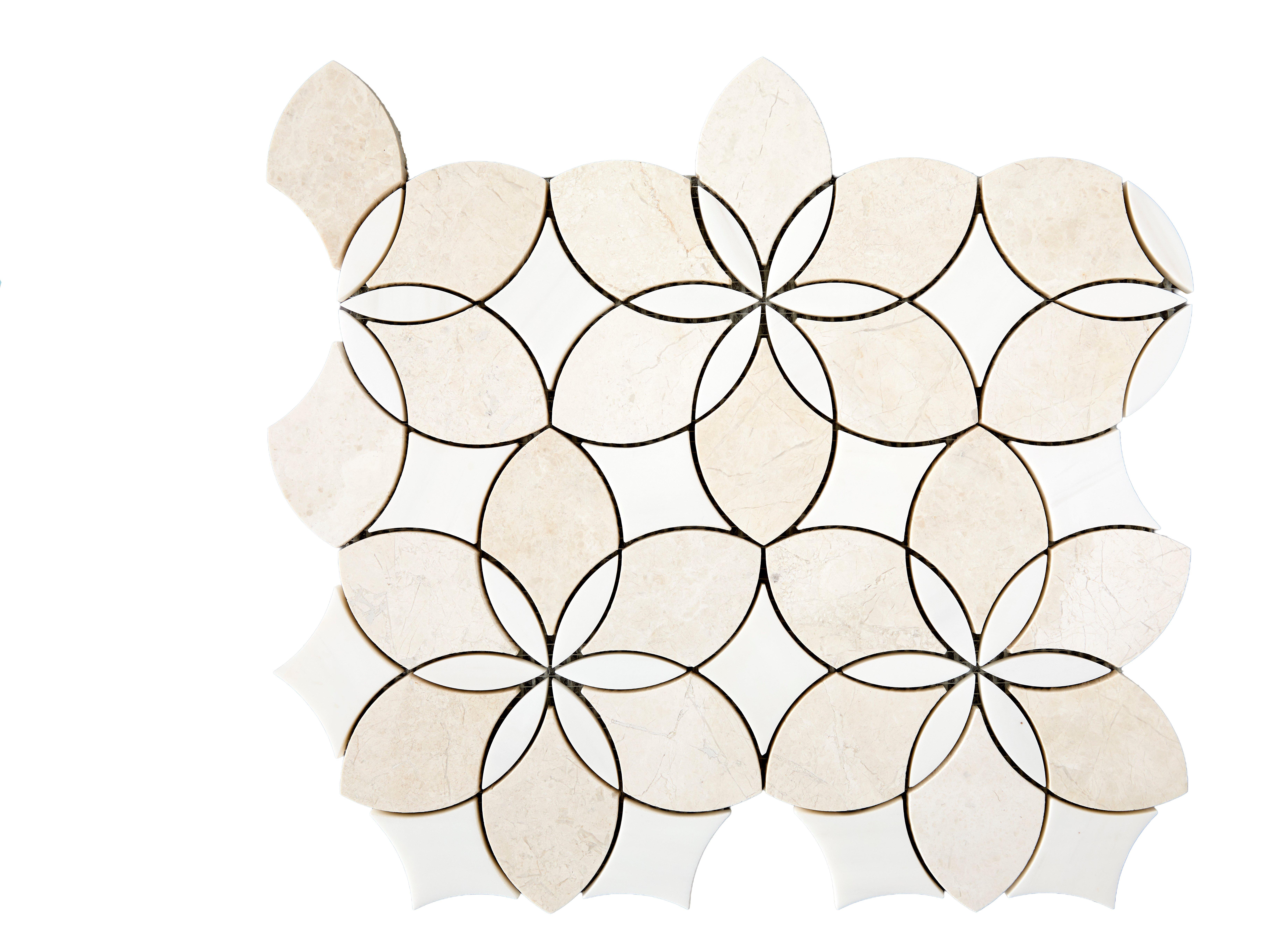 Marbella Terra Nuova Dolomite Waterjet Honed Marble Mosaic