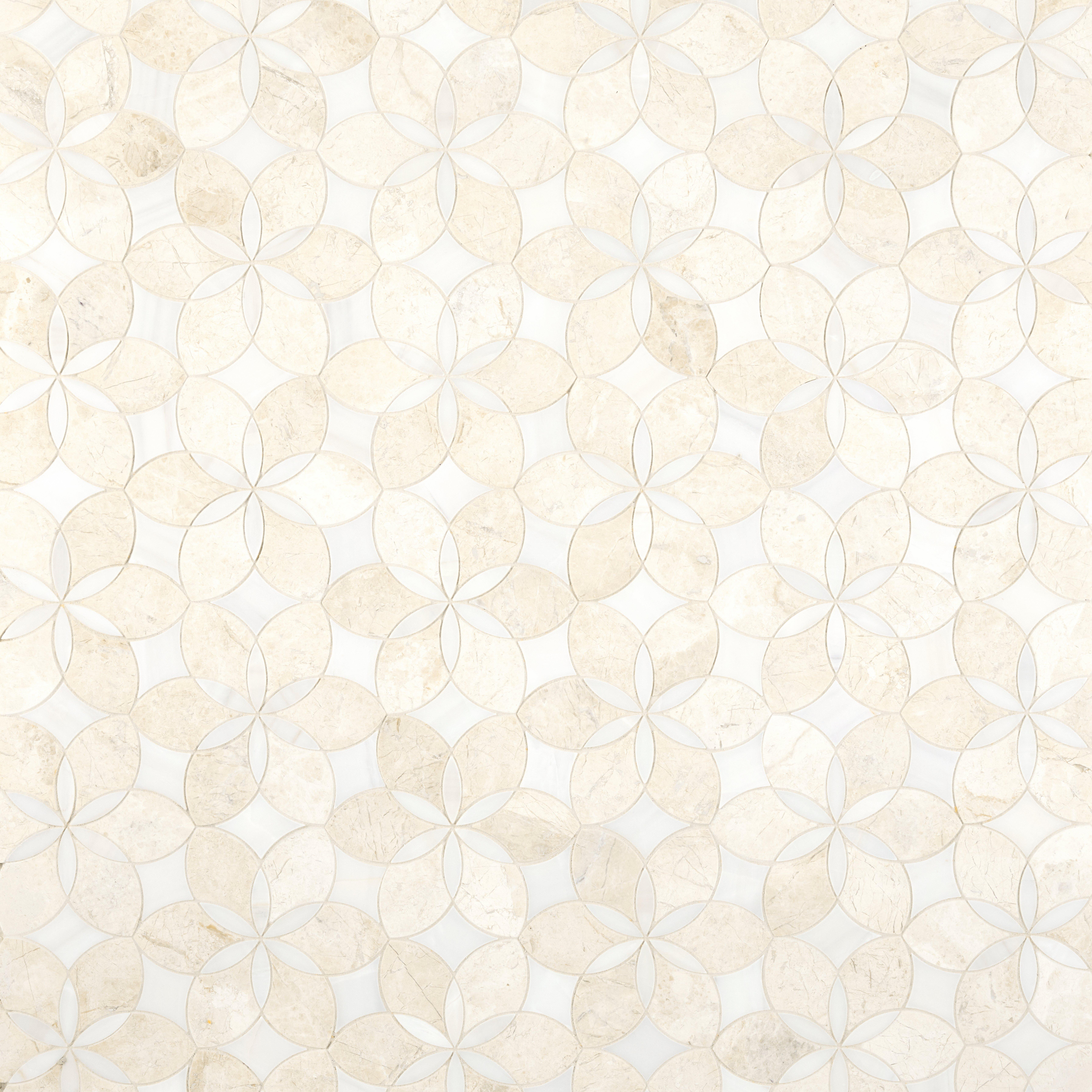Marbella Terra Nuova Dolomite Waterjet Honed Marble Mosaic