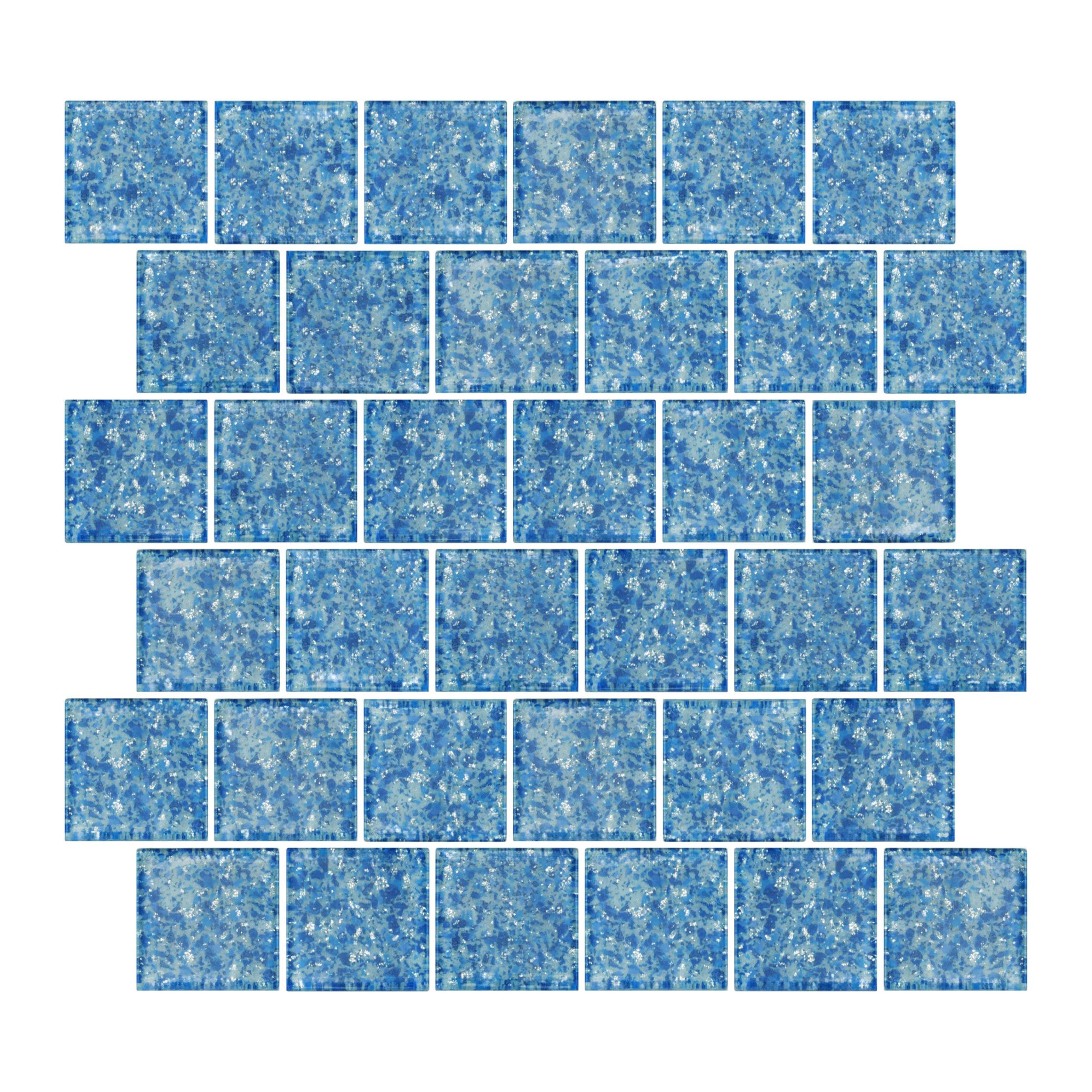 Nordic Sky Offset Square Glass Mosaic