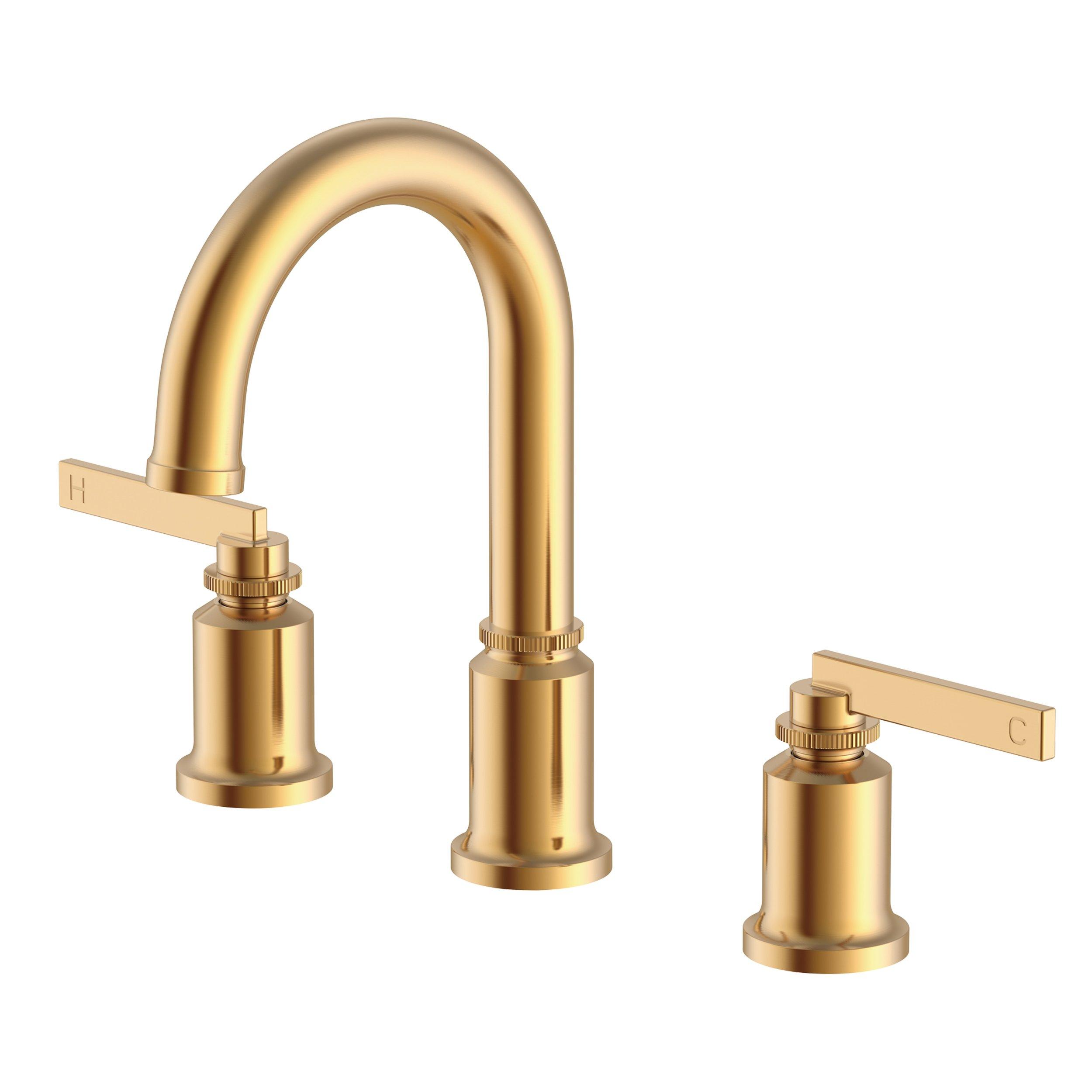 Adel 8 in. Widespread Brushed Gold Bath Faucet