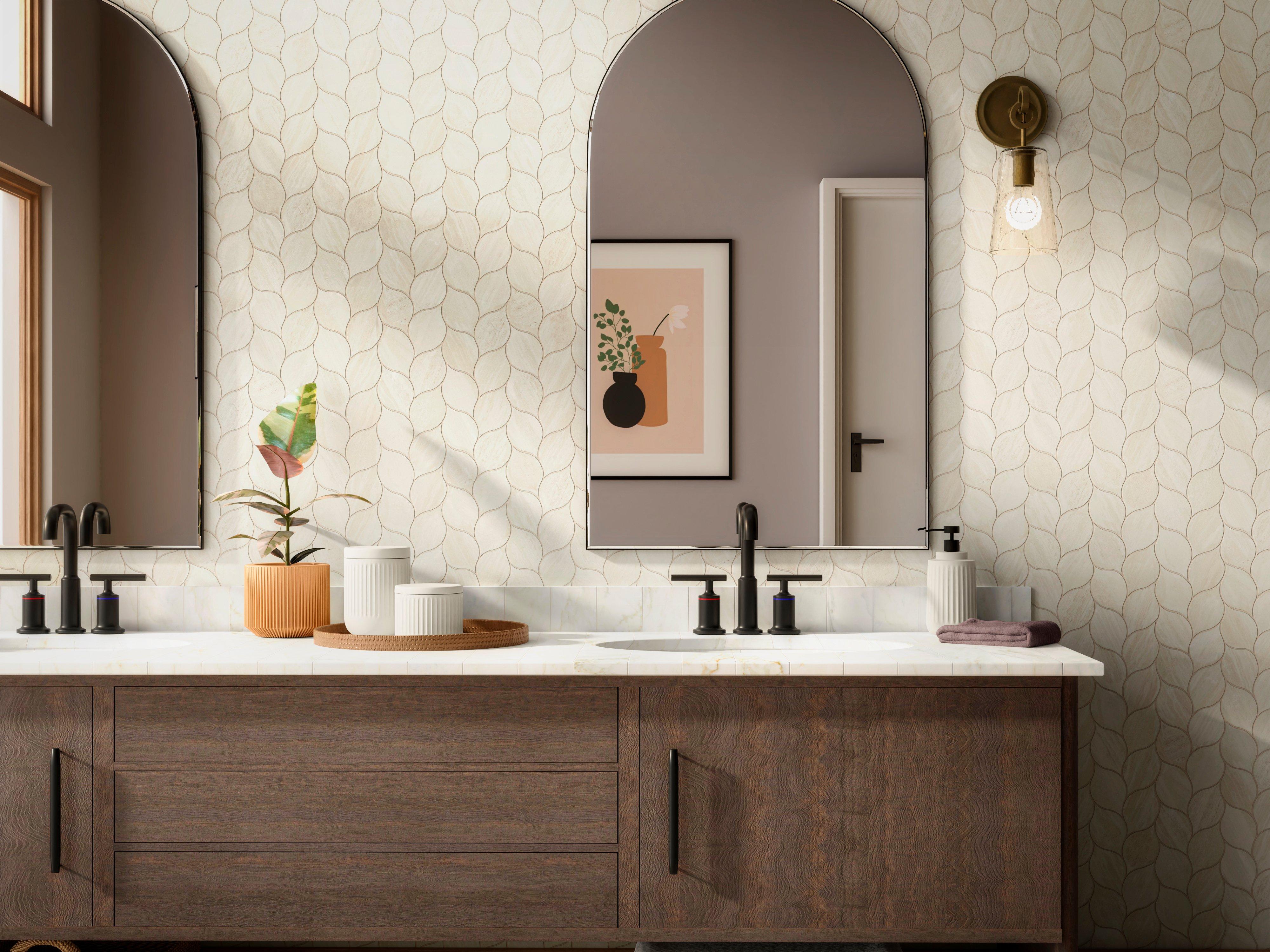 Linen Ivy Honed Limestone Mosaic