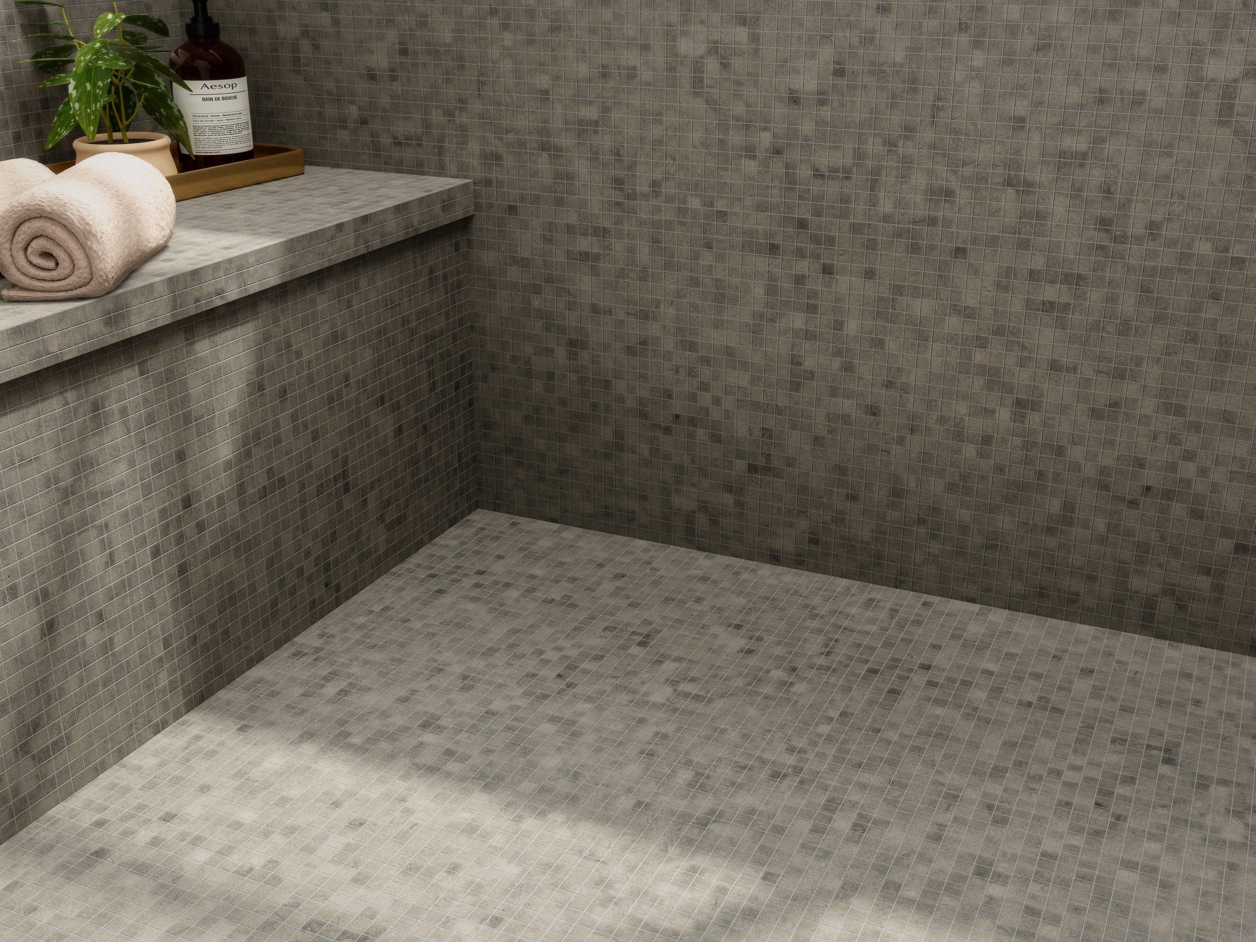 Foussana Pixel Honed Limestone Mosaic