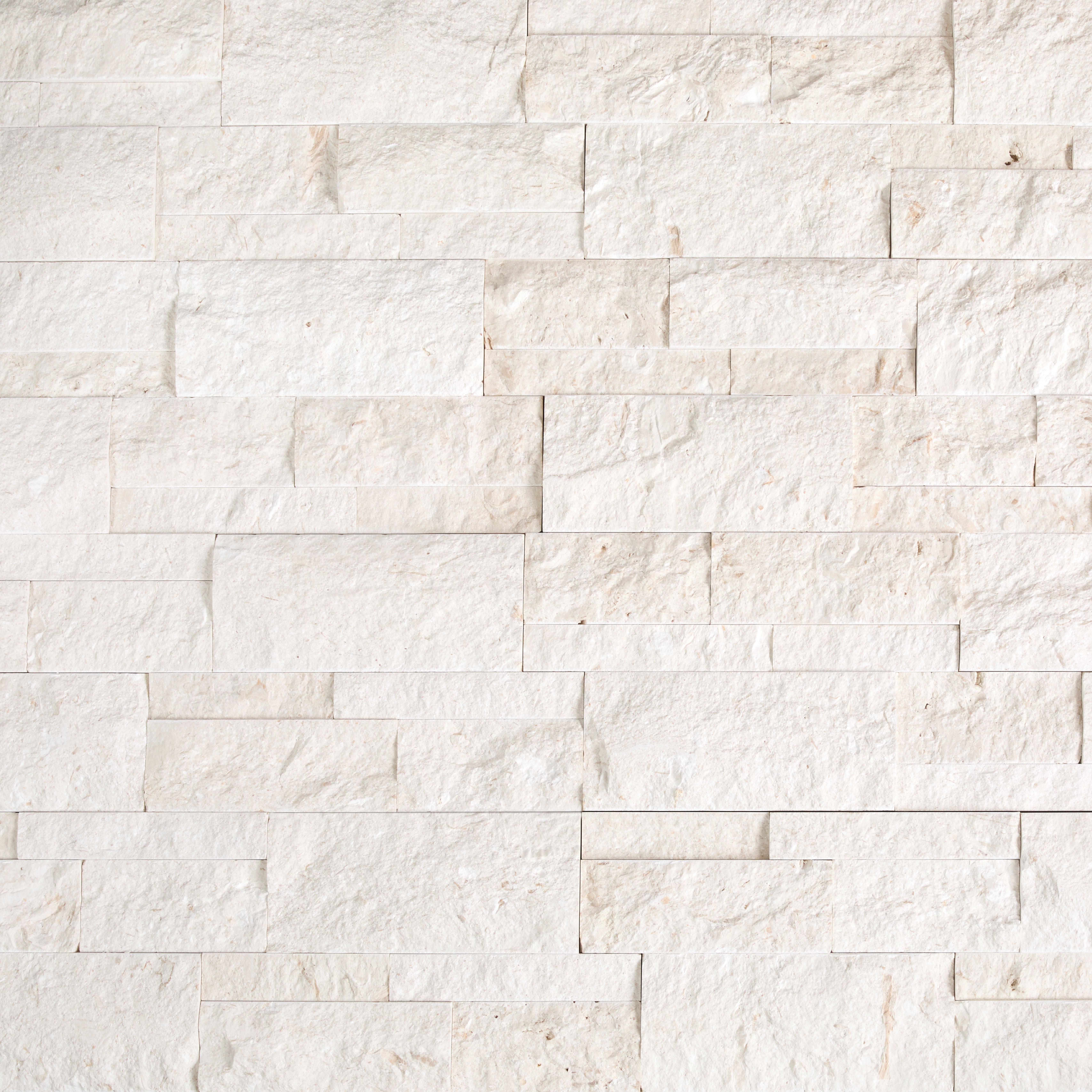 Fossil Beige Splitface Limestone Ledger Panel