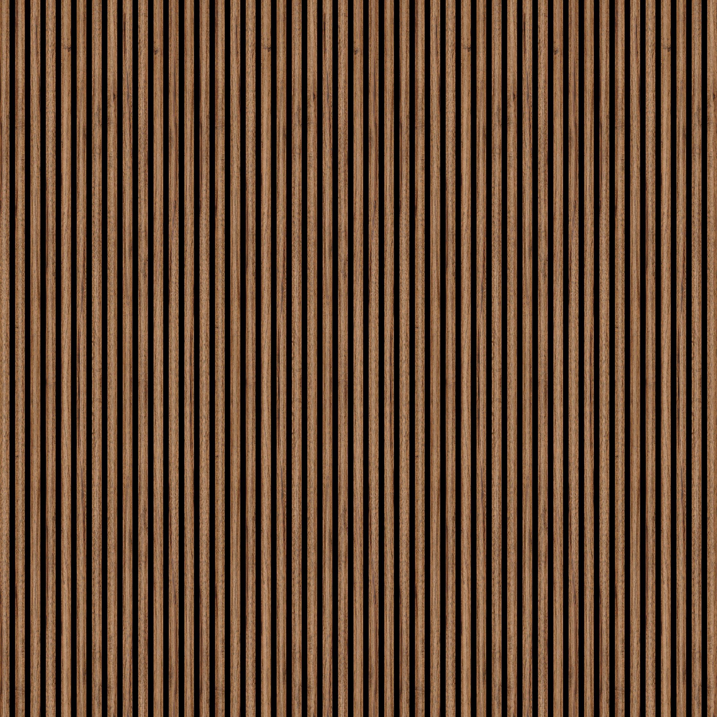 Concave Chestnut Hickory Wood Acoustic Wall Panel
