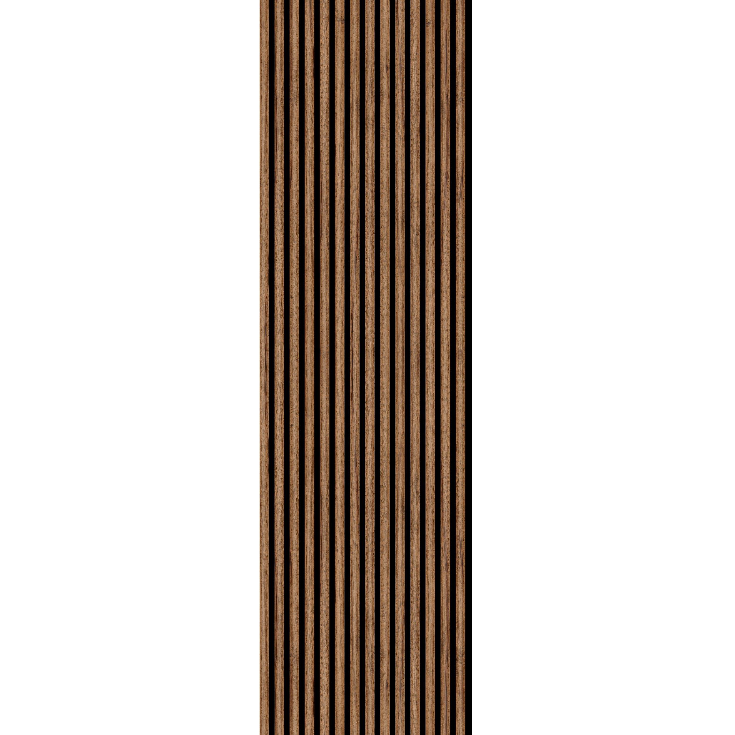 Concave Chestnut Hickory Wood Wall Acoustic Panel