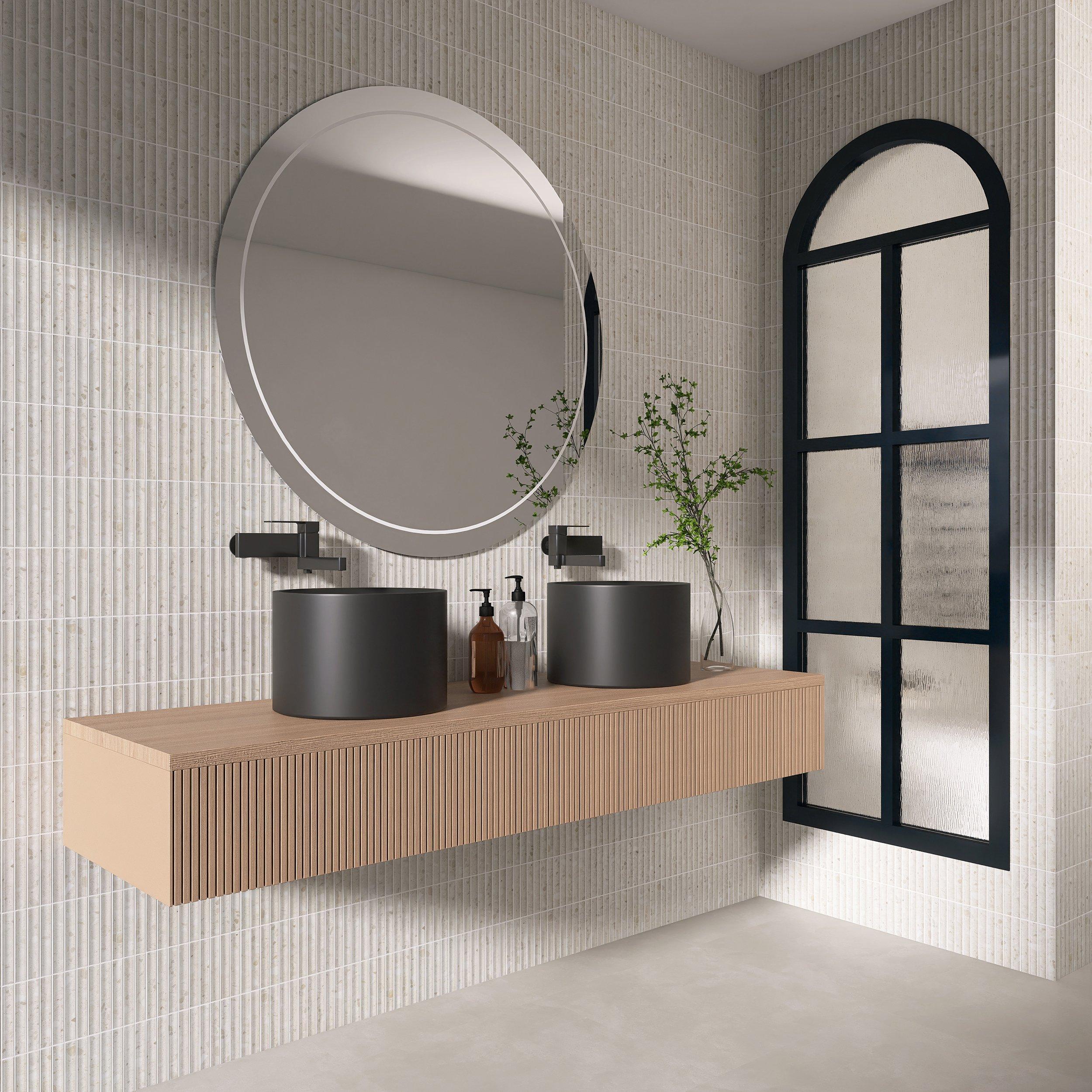 Terrazzo Creme Stack Porcelain Mosaic