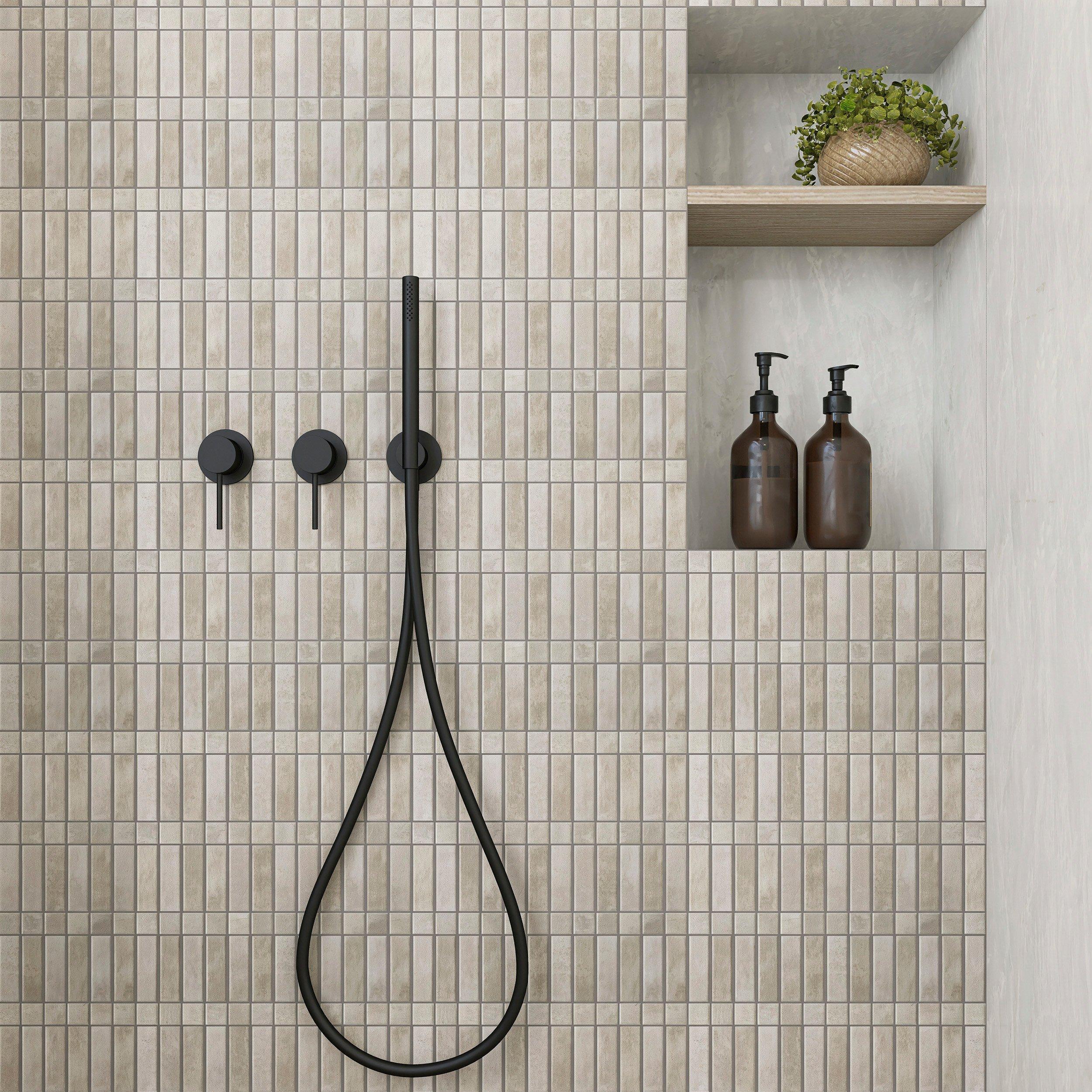 Macchiato Square Stack Porcelain Mosaic
