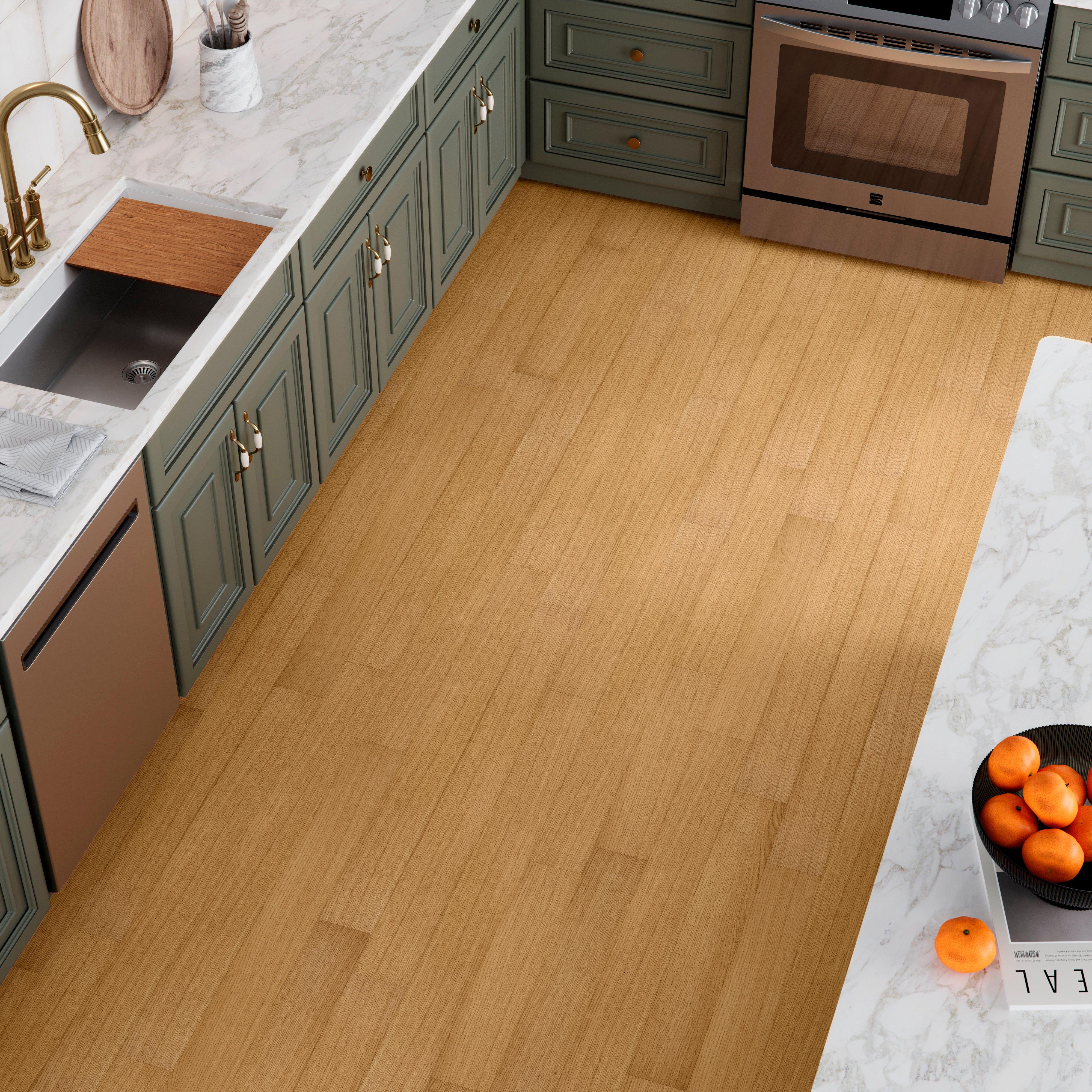 Biscuit White Oak Wire Brushed Engineered Hardwood