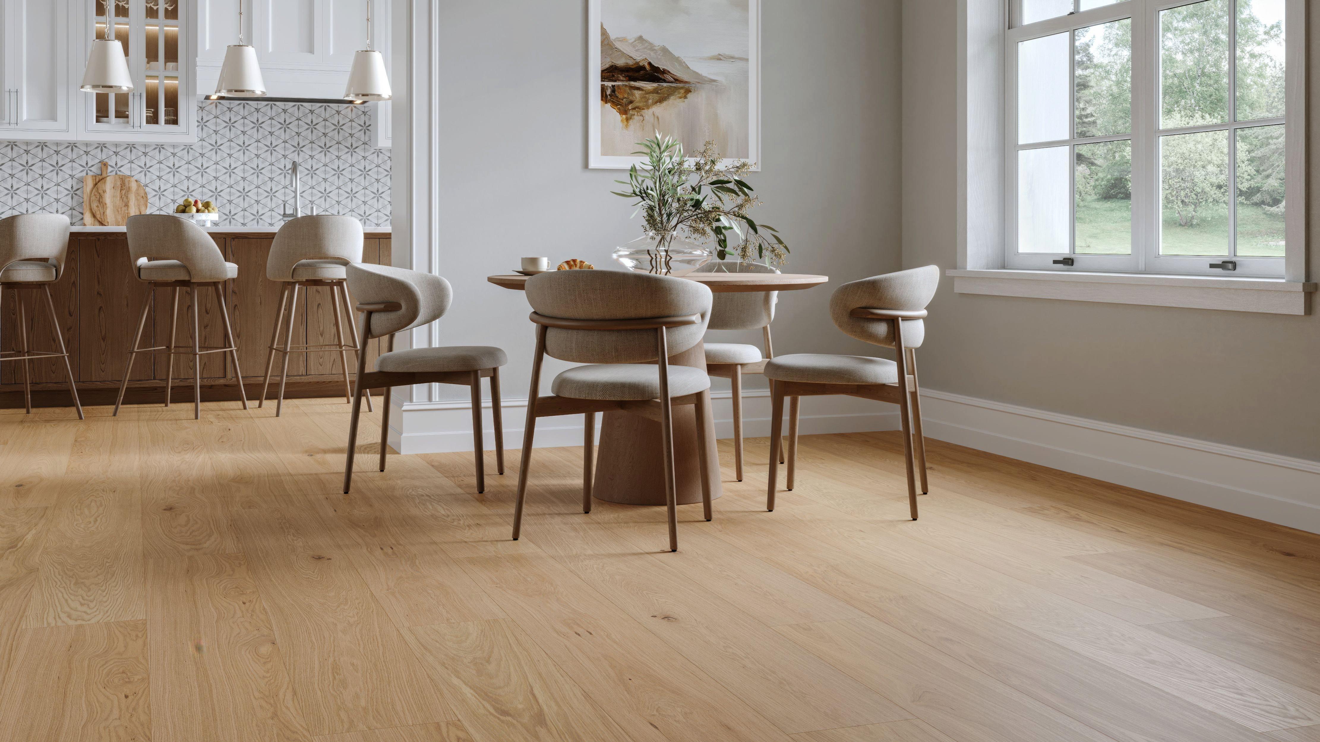 Clara White Oak Wire Brushed Engineered Hardwood