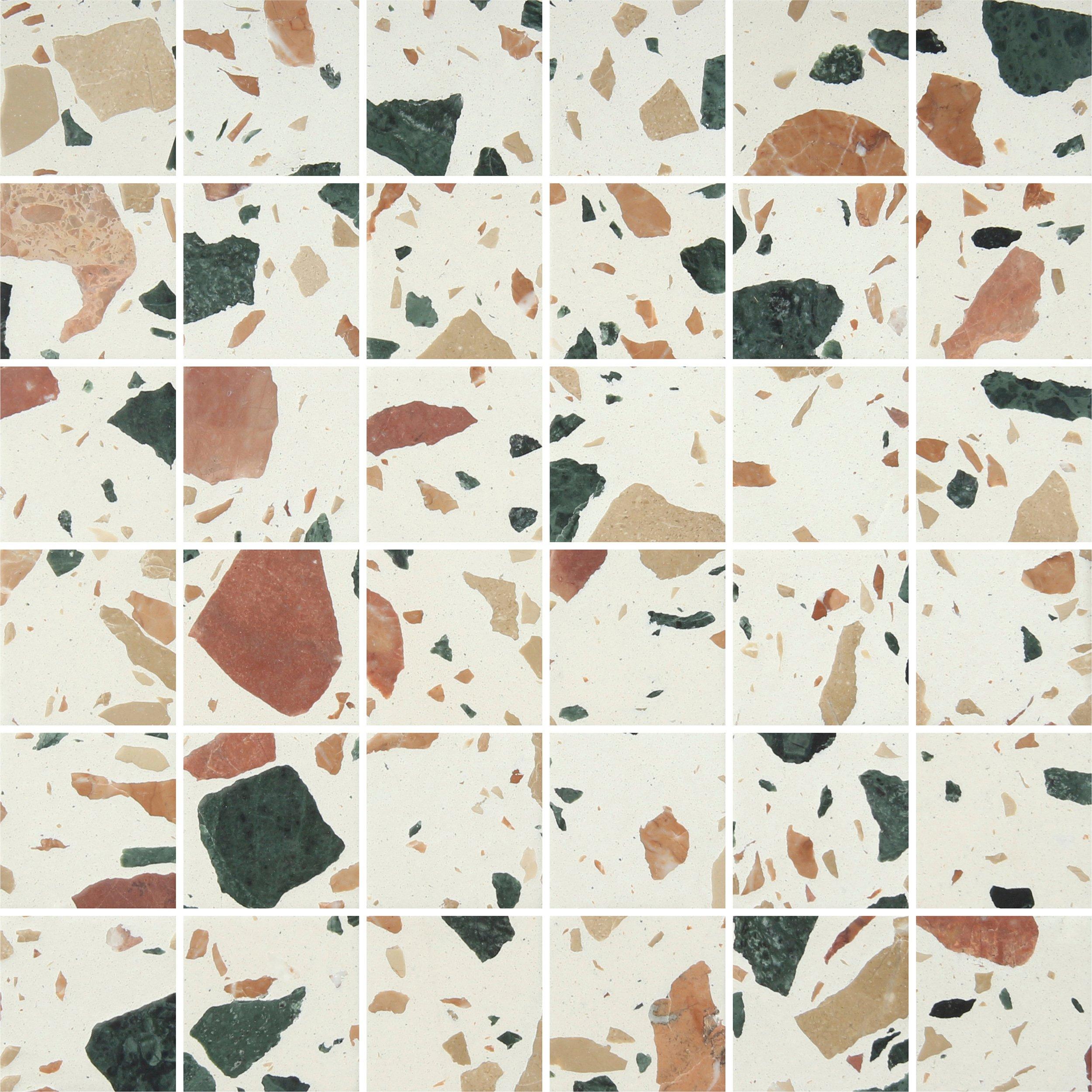 Candy Chip Square Terrazzo Mosaic