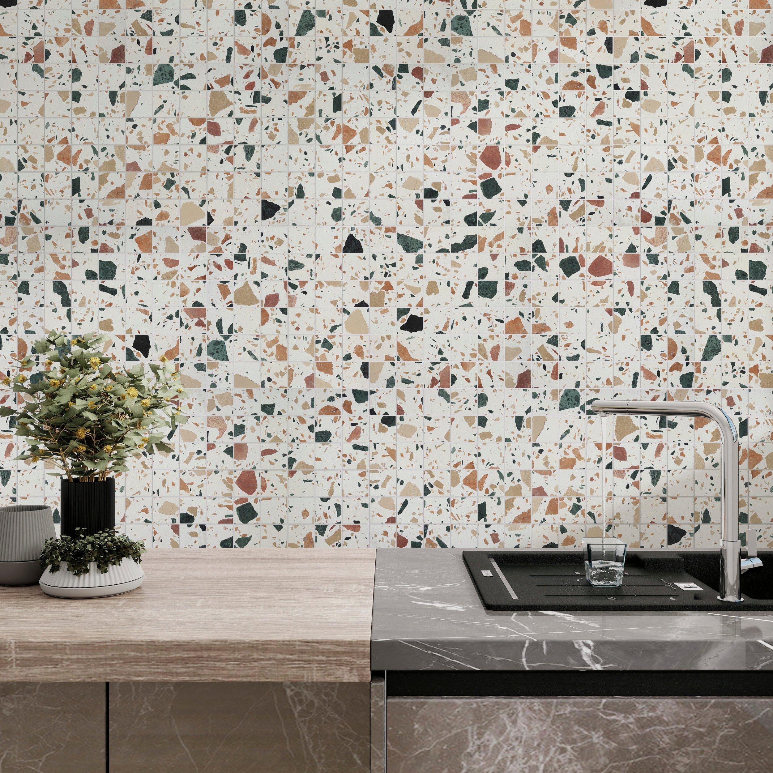 Candy Chip Square Terrazzo Mosaic