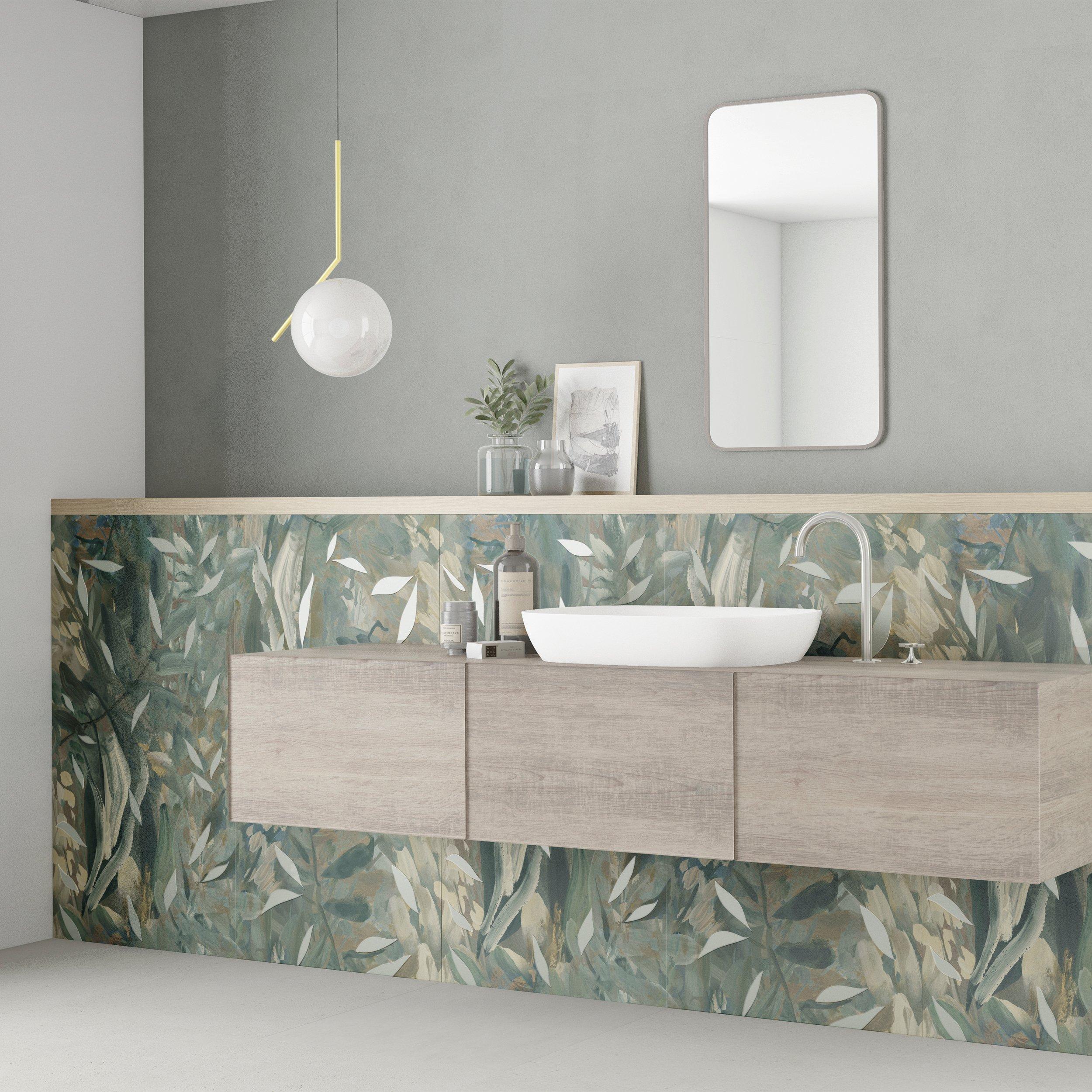 Verdant Brushed Porcelain Tile
