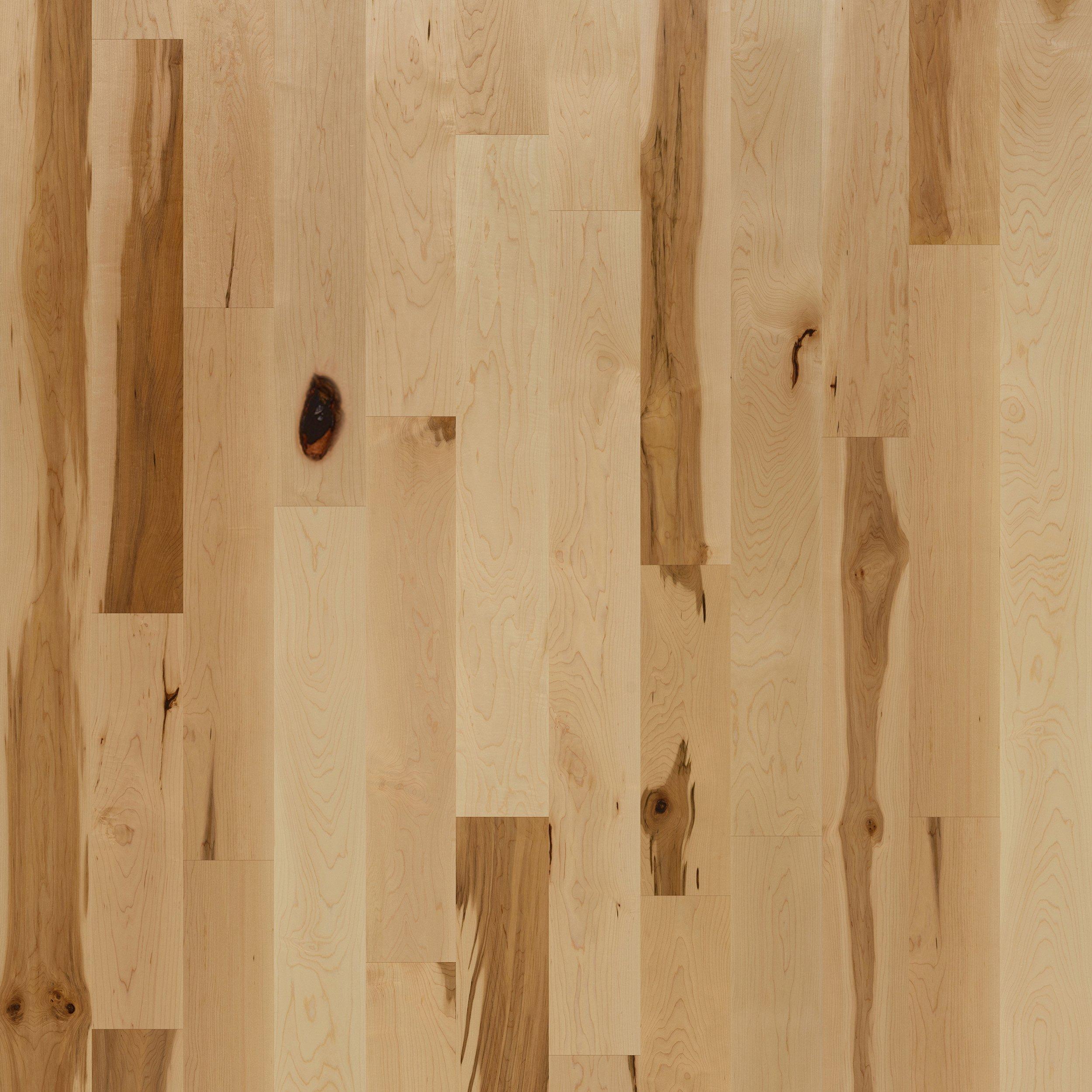 Natural Oak Maple Smooth Solid Hardwood