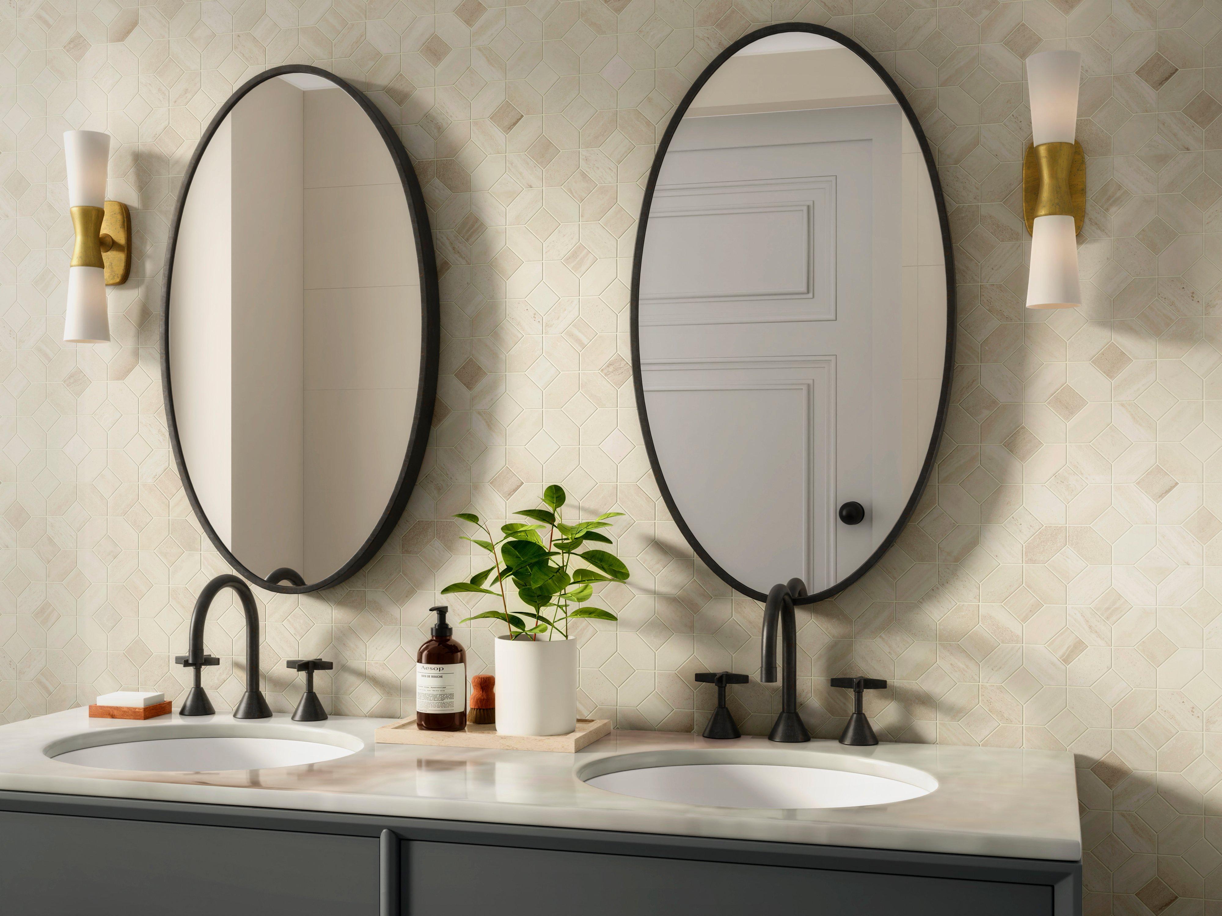 Linen Diamond Honed Limestone Mosaic