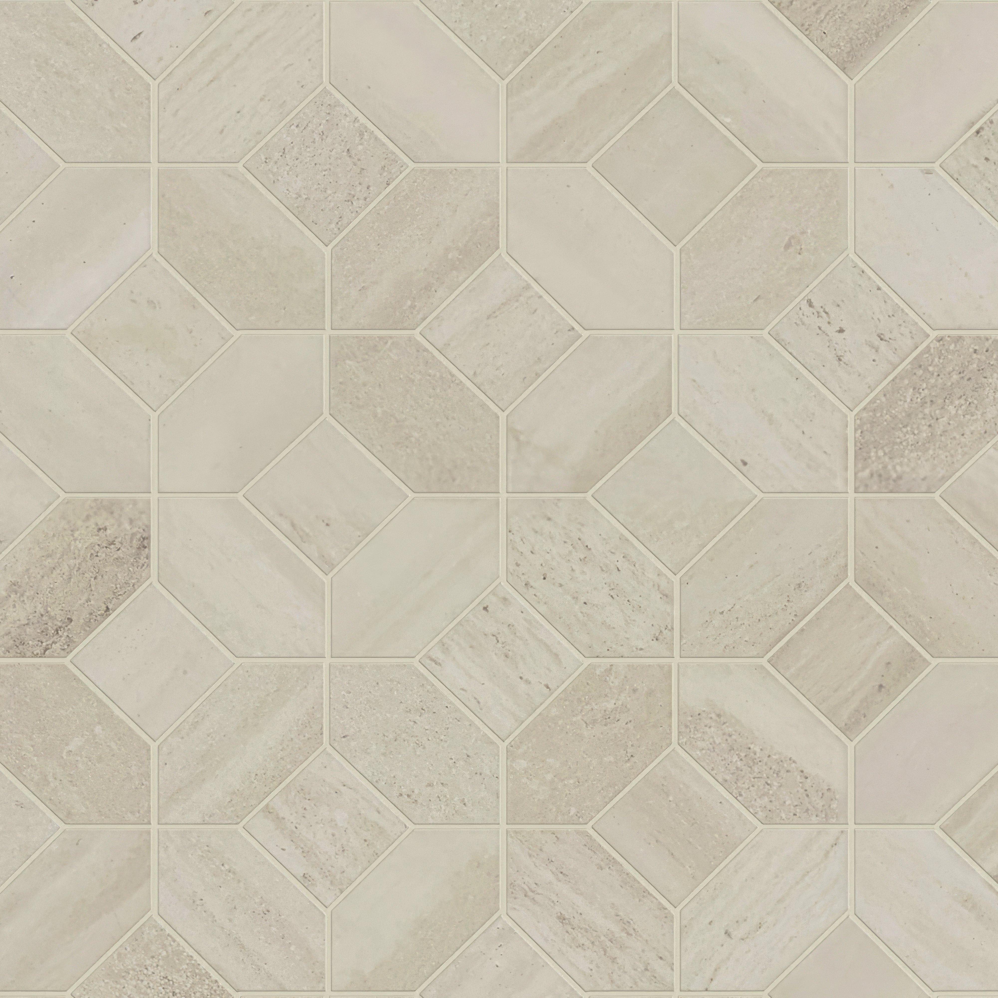 Linen Diamond Honed Limestone Mosaic