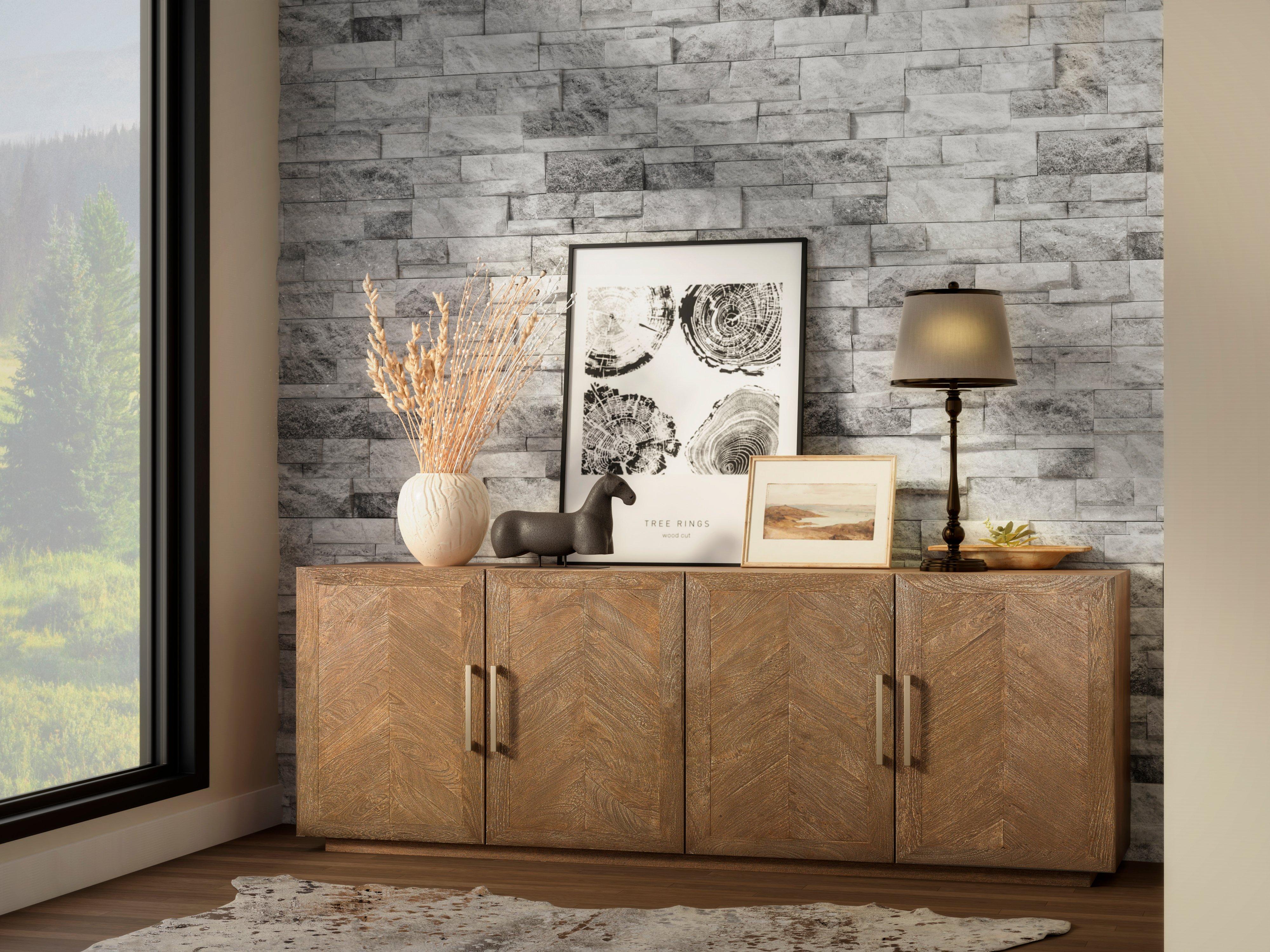 Nordic Mist Split Faced Marble Ledger Panel