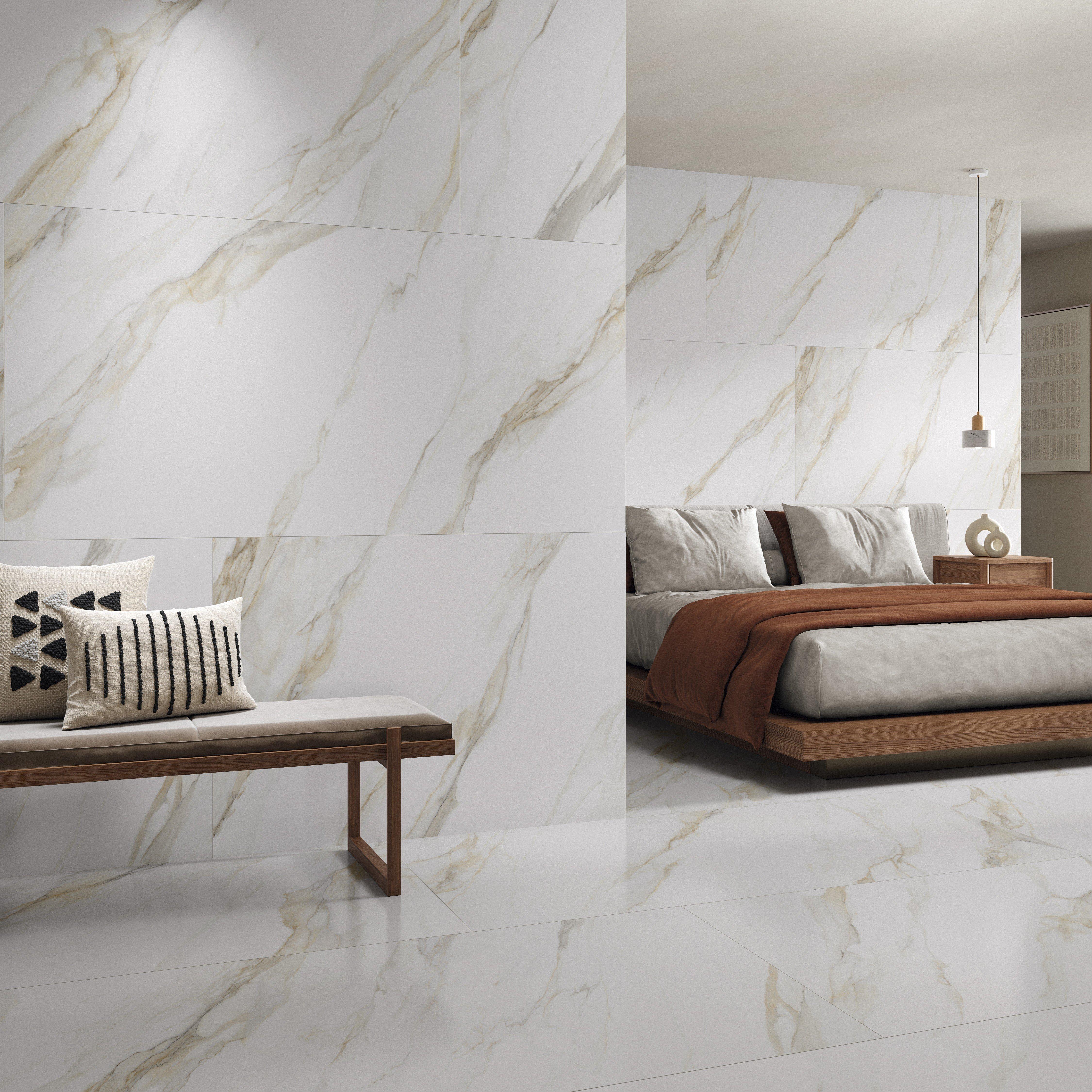 Romana Bianca Satin Porcelain Tile