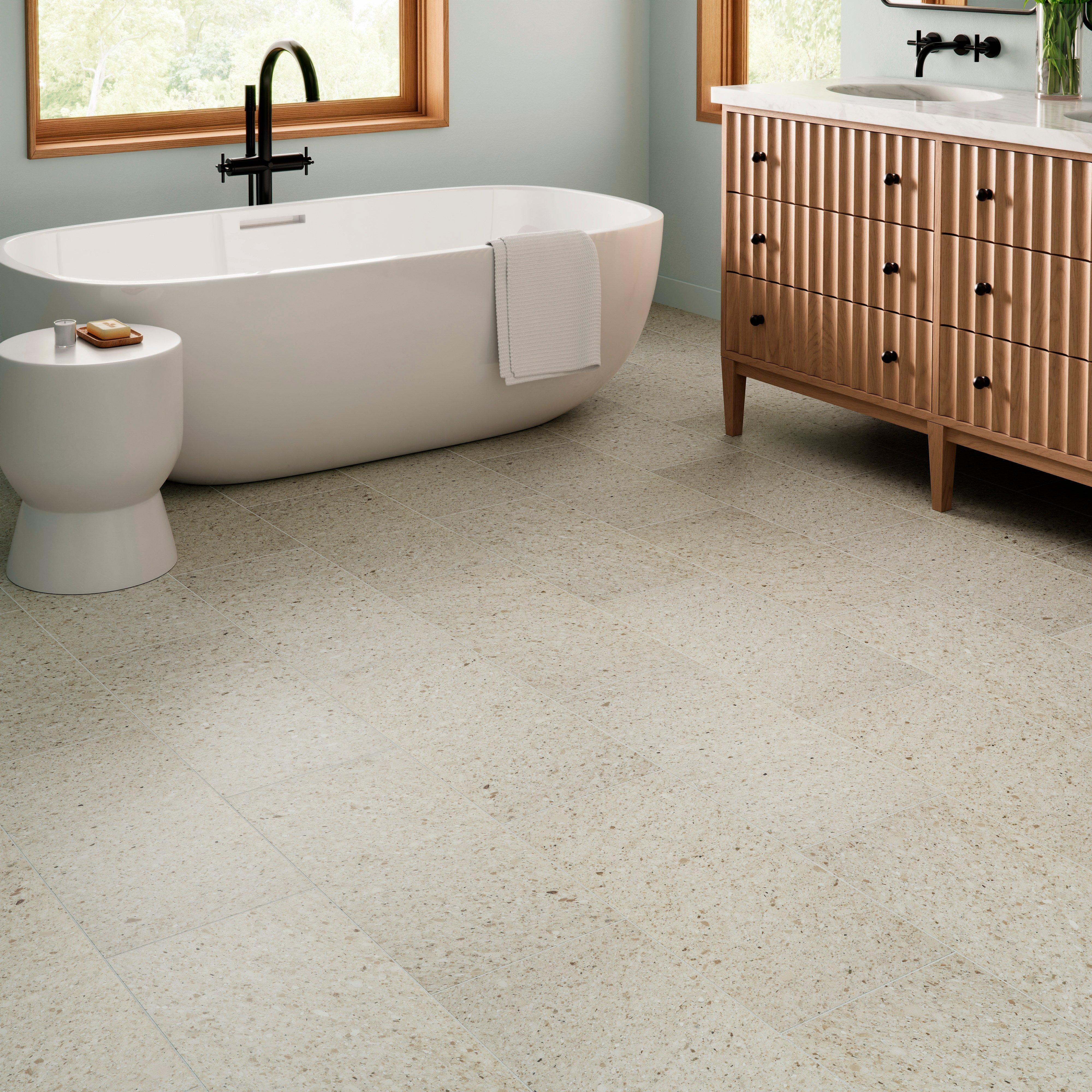 Gaia Bianco Honed Marble Tile