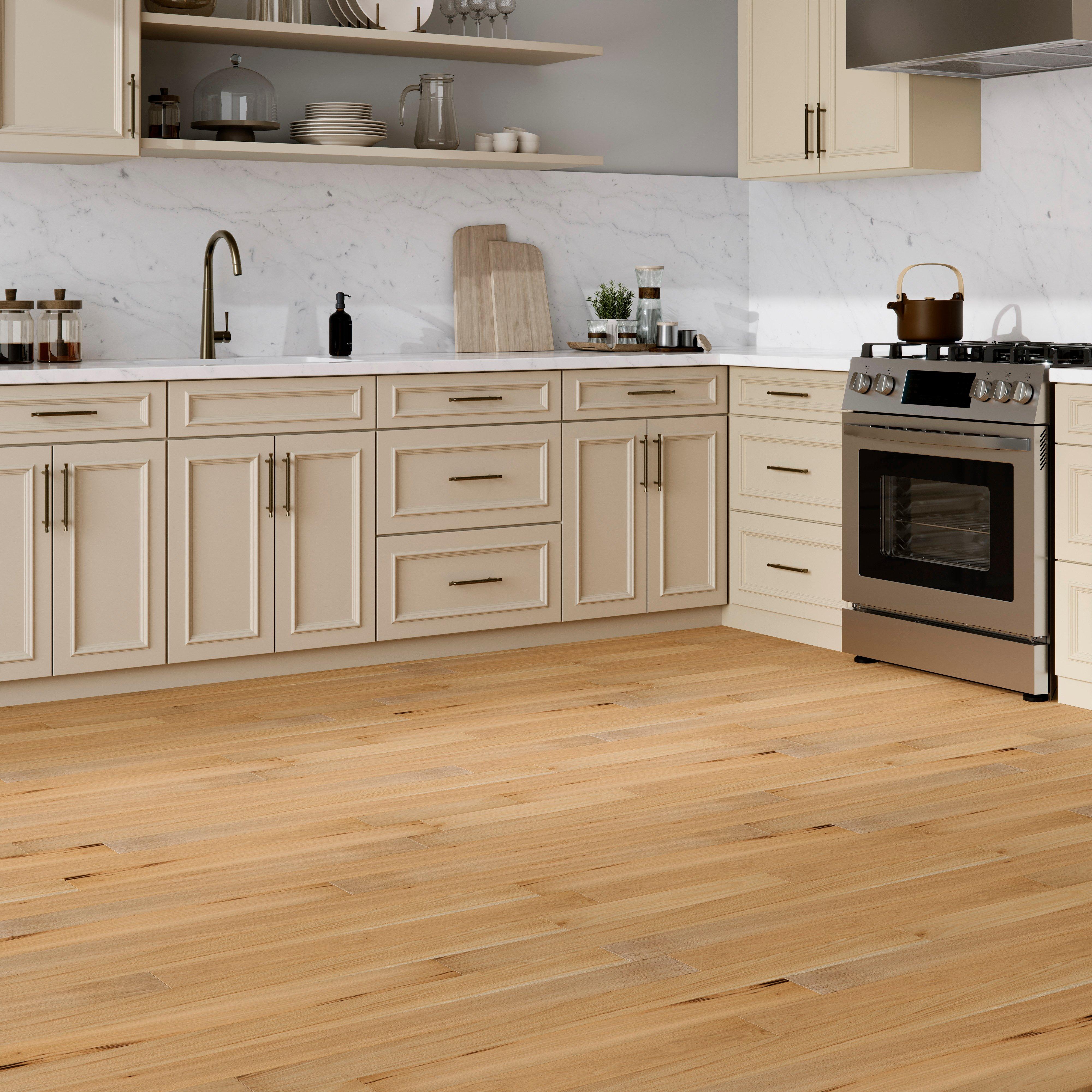 Wheat Hickory Smooth Solid Hardwood