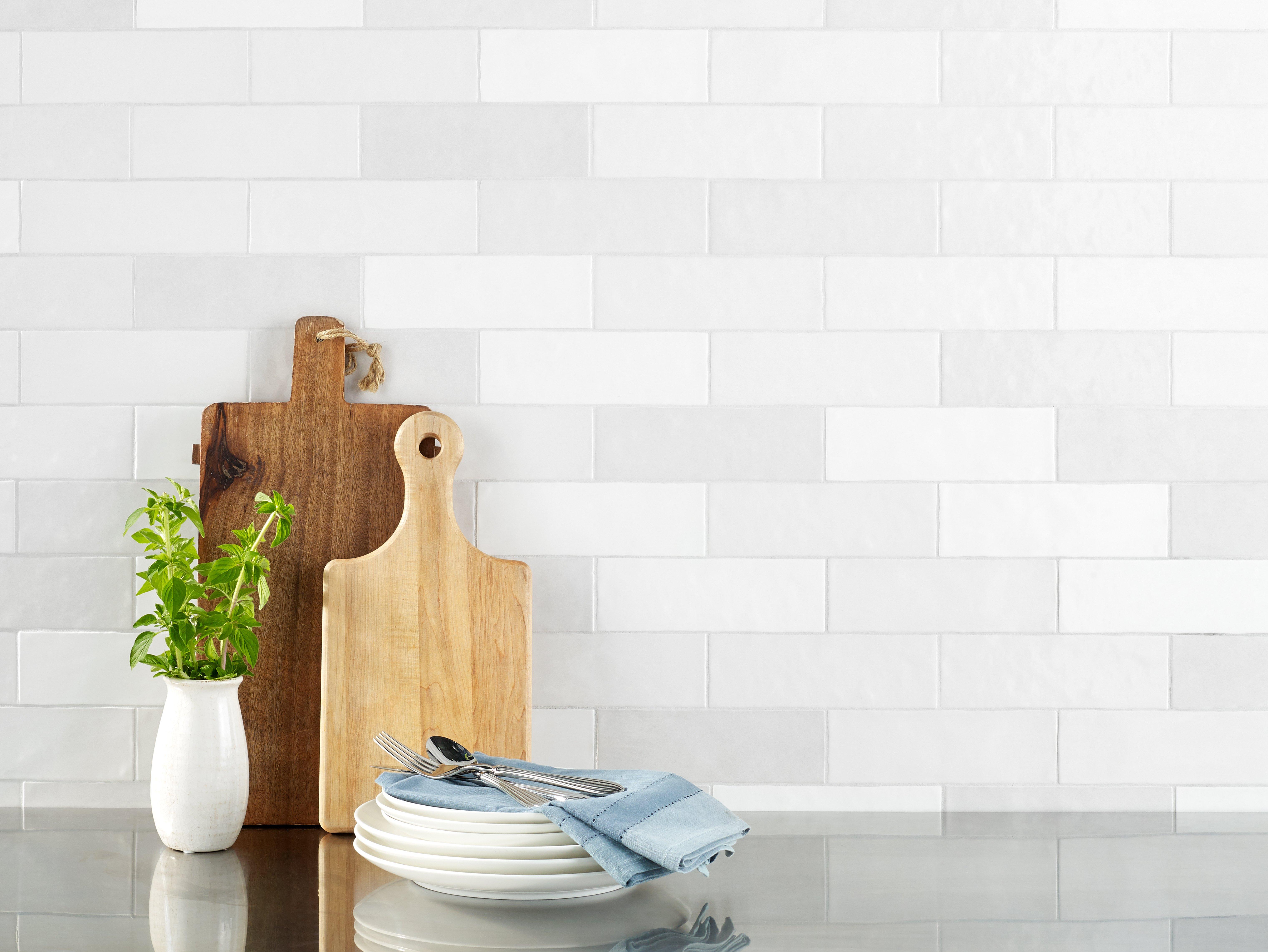 Zellige Pearl Opal Polished Ceramic Tile